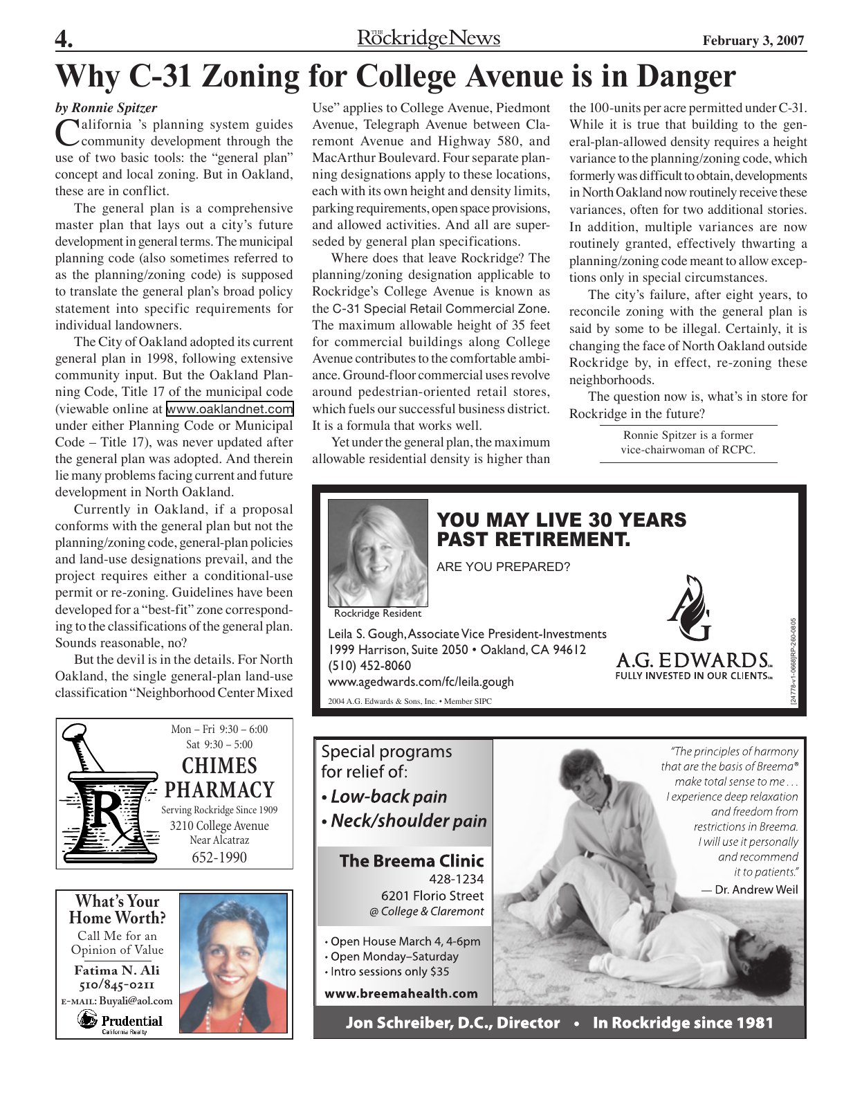 The Rockridge News, February 2007, page 4