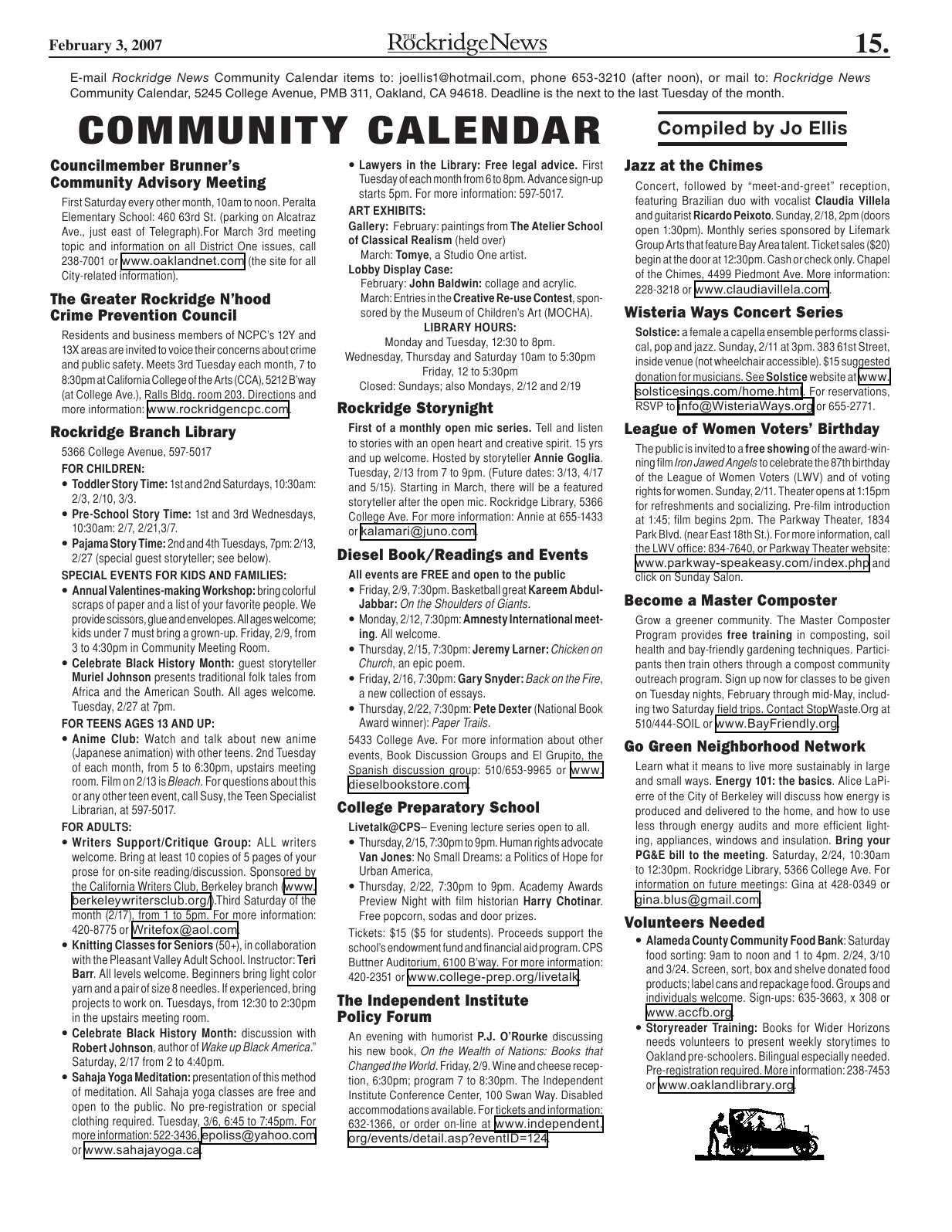 The Rockridge News, February 2007, page 15