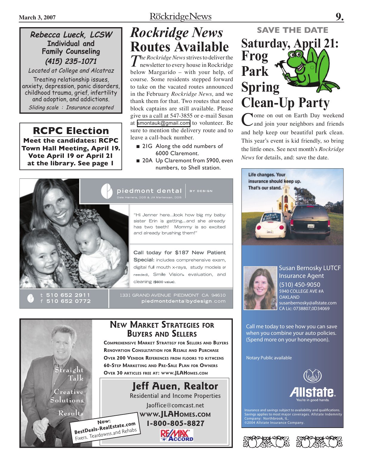 Click to zoom in The Rockridge News, March 2007, page 9