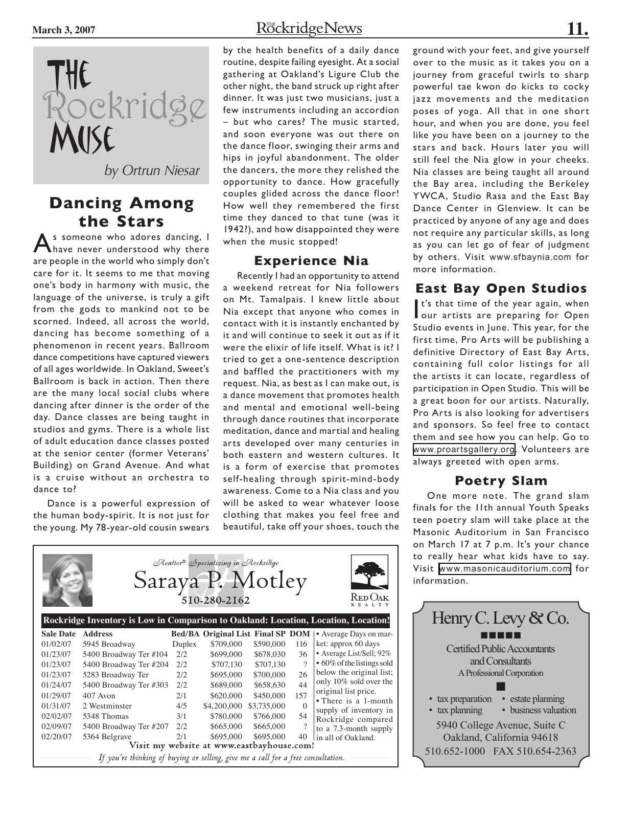 Click to zoom in The Rockridge News, March 2007, page 11
