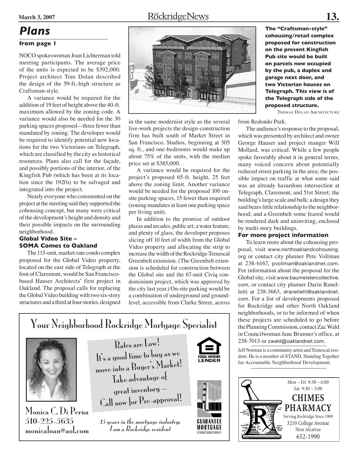 Click to zoom in The Rockridge News, March 2007, page 13