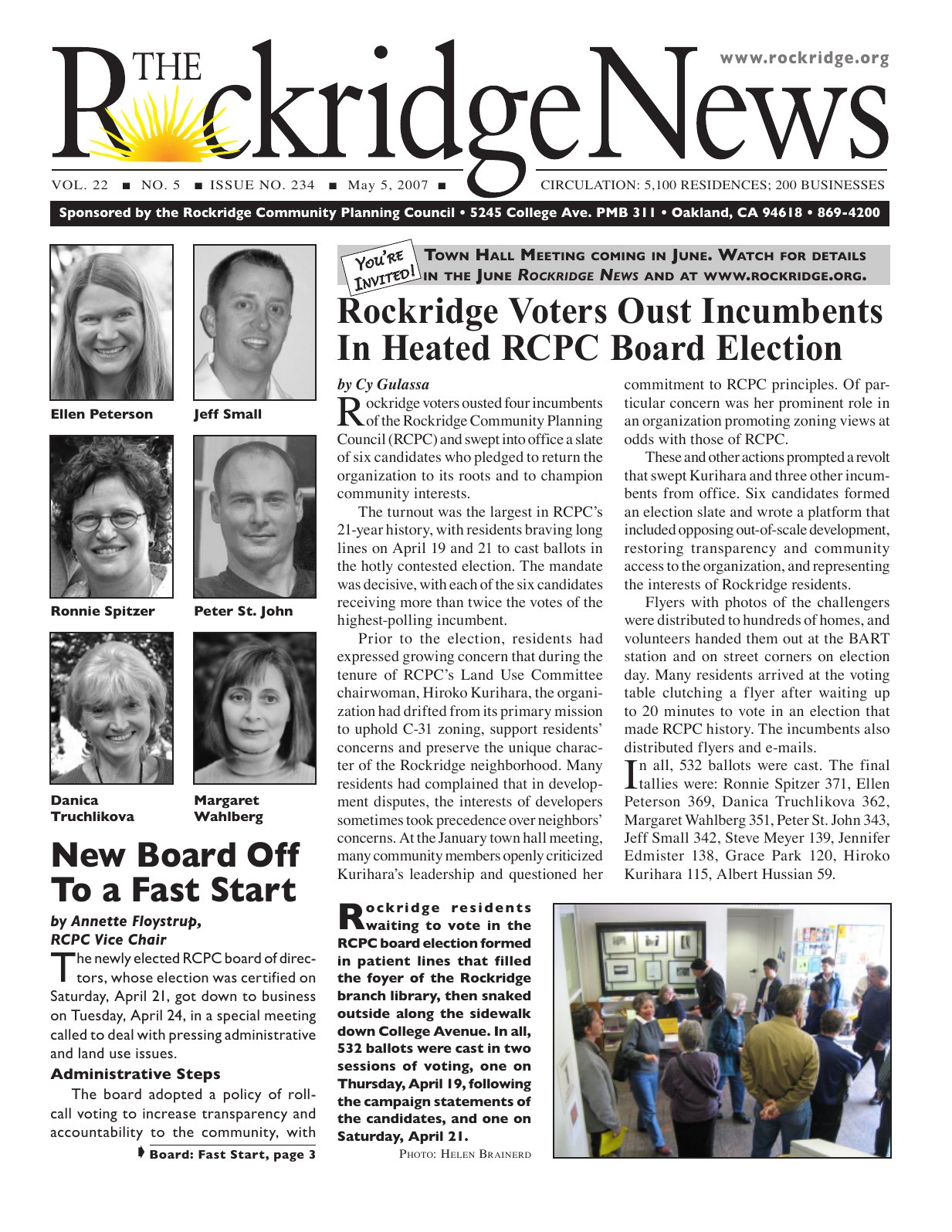 Click to zoom in The Rockridge News, May 2007, page 1