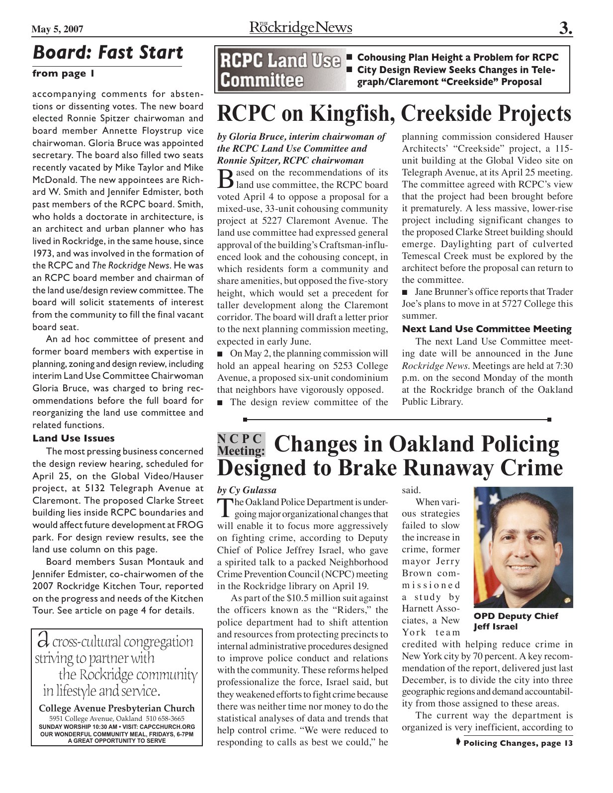 The Rockridge News, May 2007, page 3
