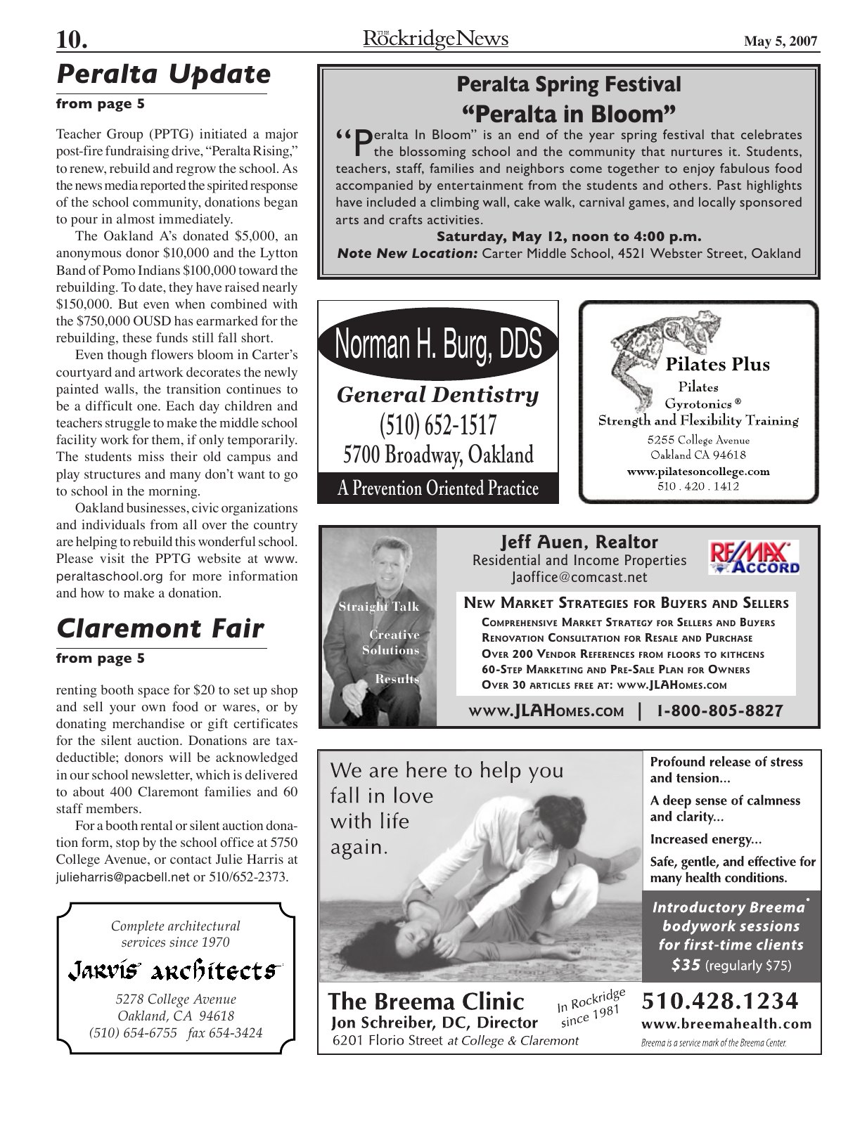 Click to zoom in The Rockridge News, May 2007, page 10