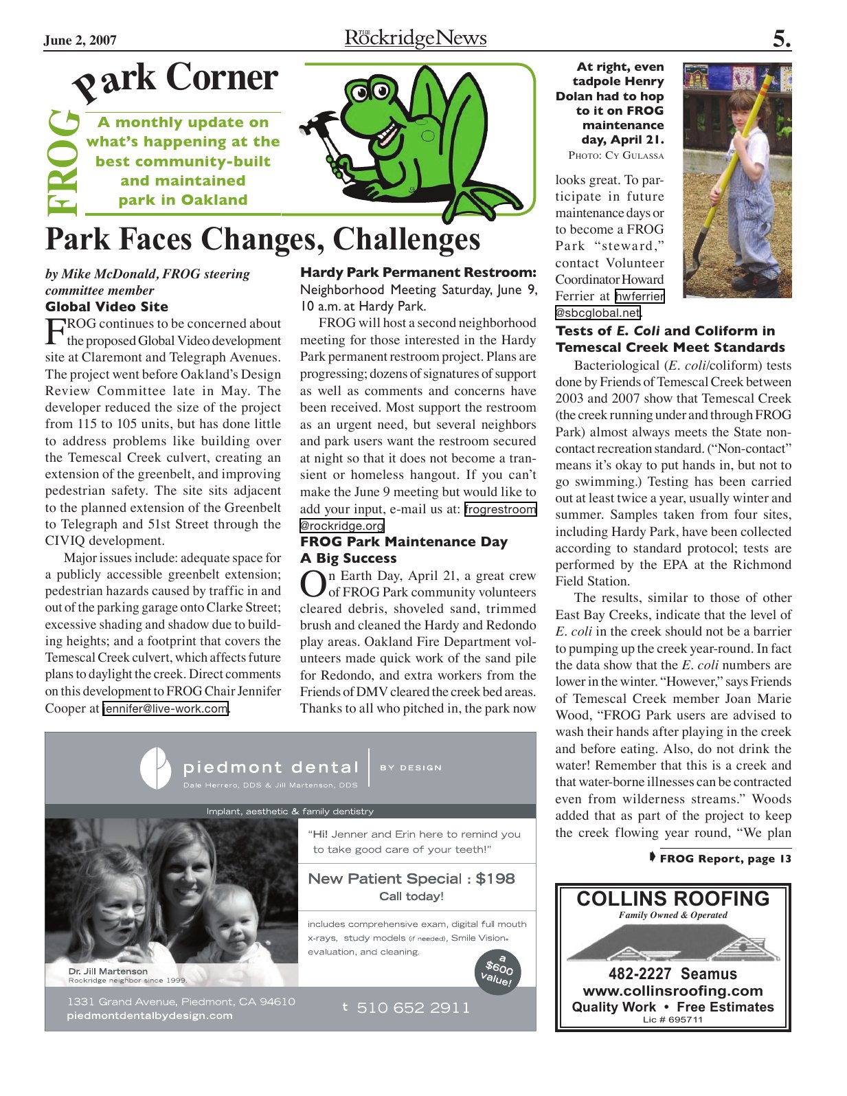 Click to zoom in The Rockridge News, June 2007, page 5
