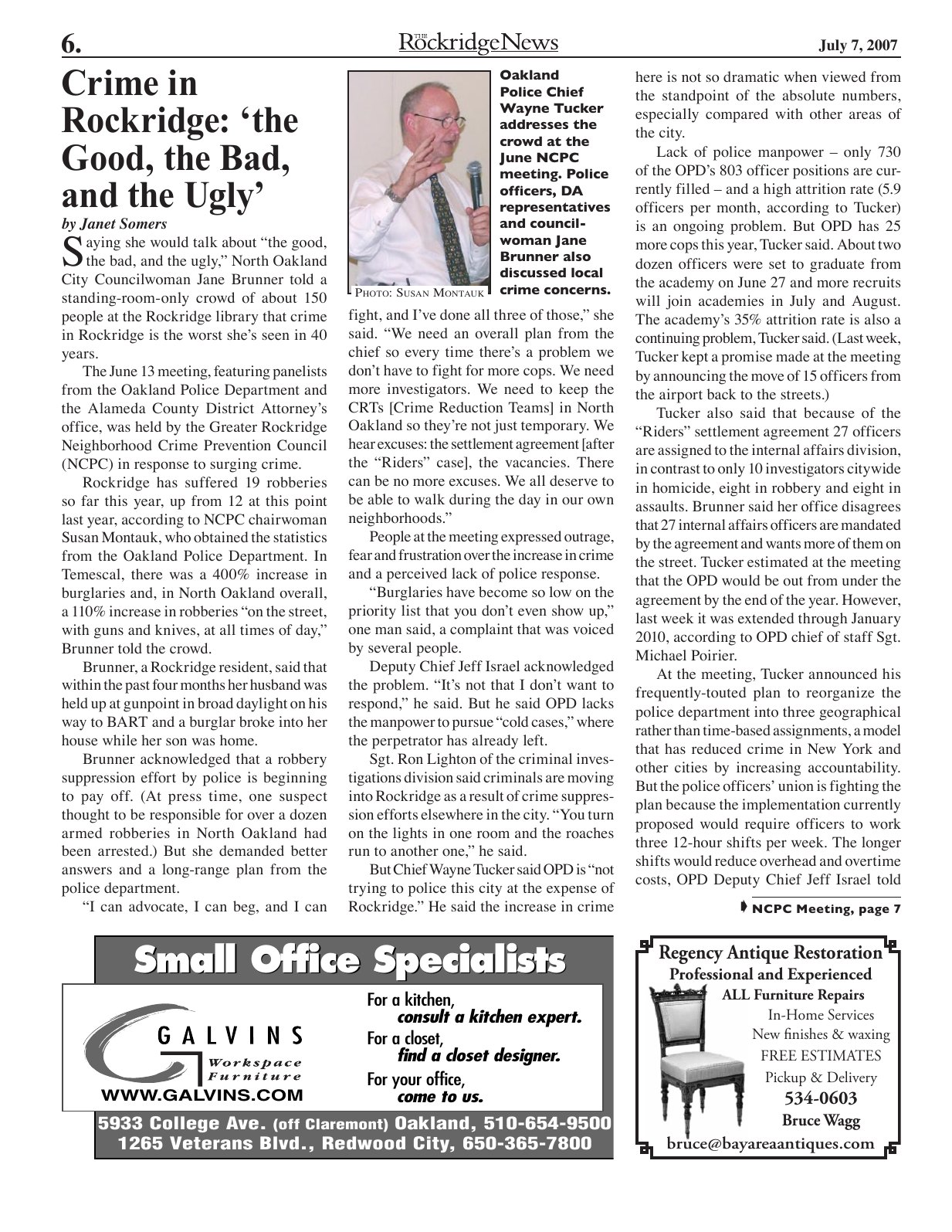 The Rockridge News, July 2007, page 6