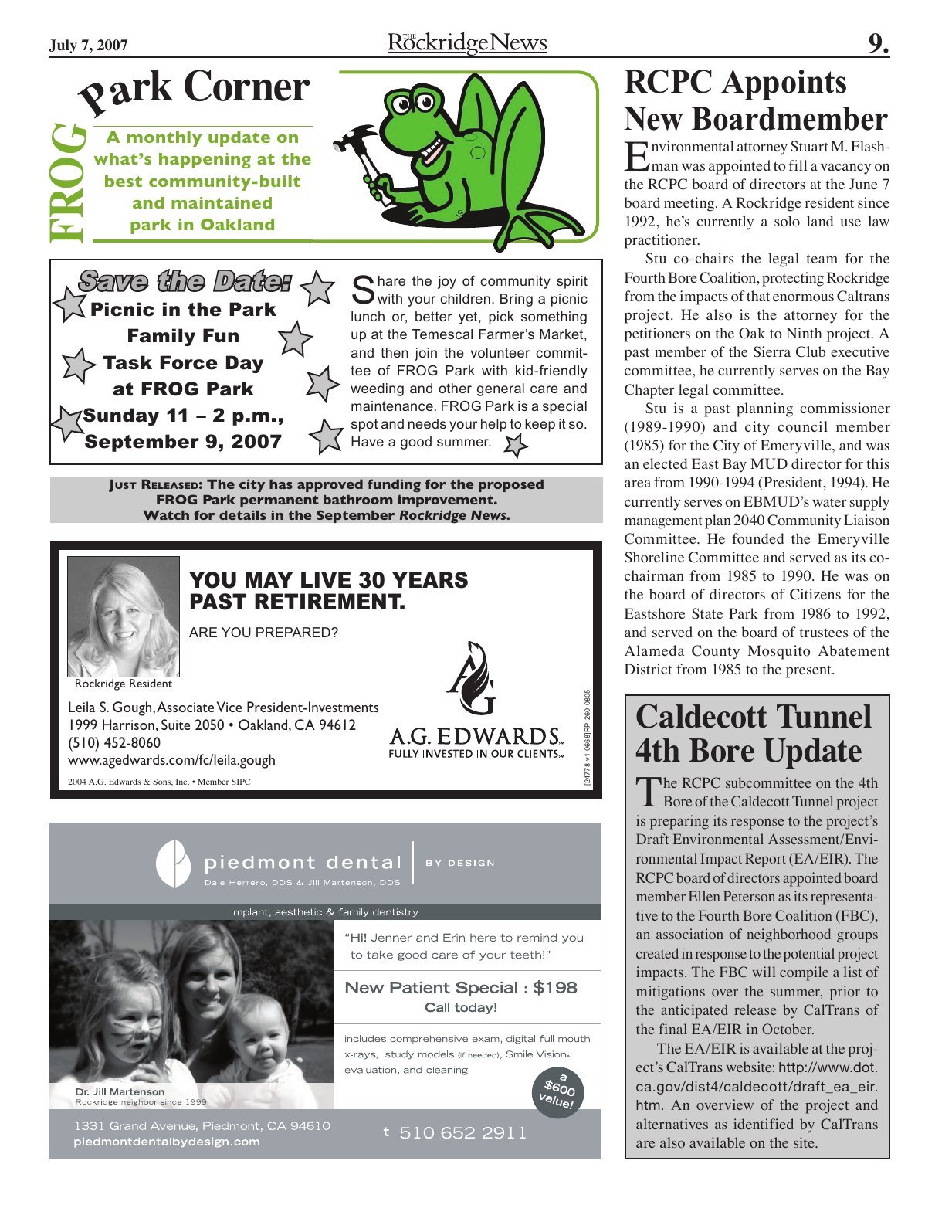Click to zoom in The Rockridge News, July 2007, page 9