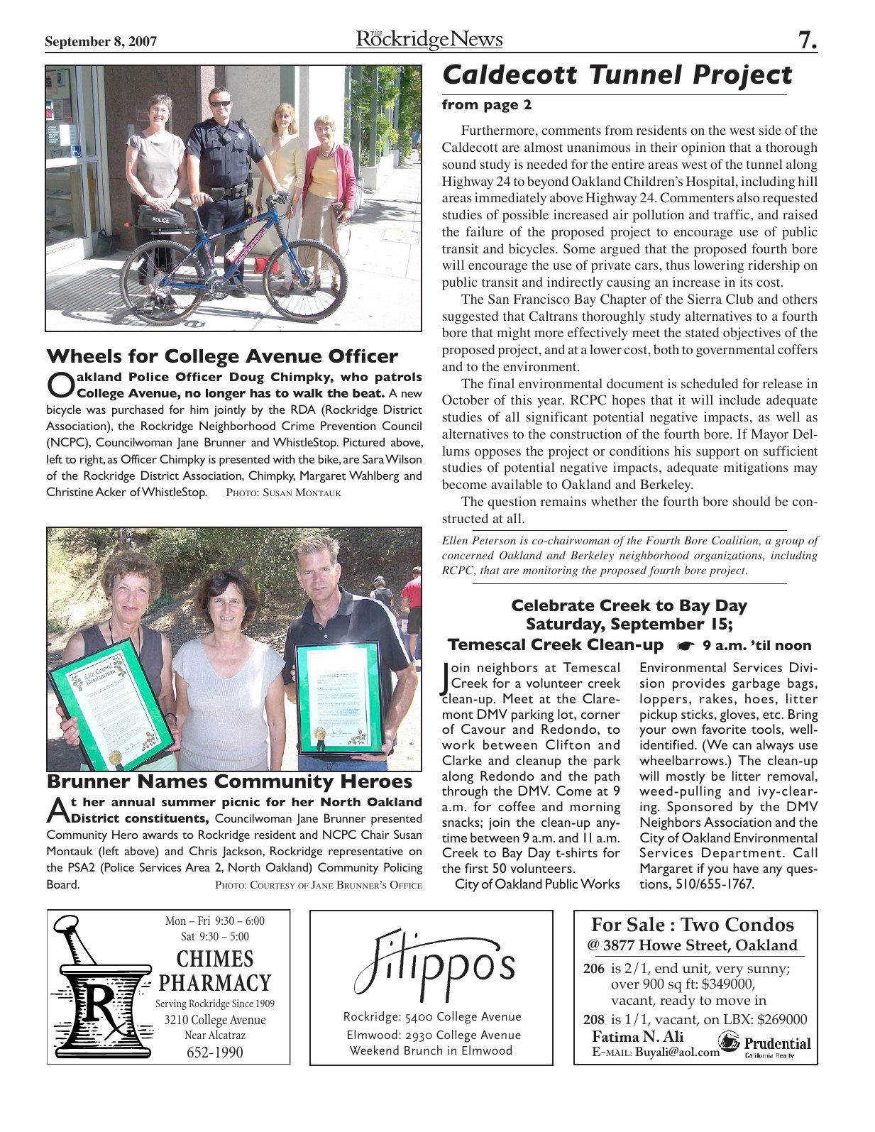 Click to zoom in The Rockridge News, September 2007, page 7