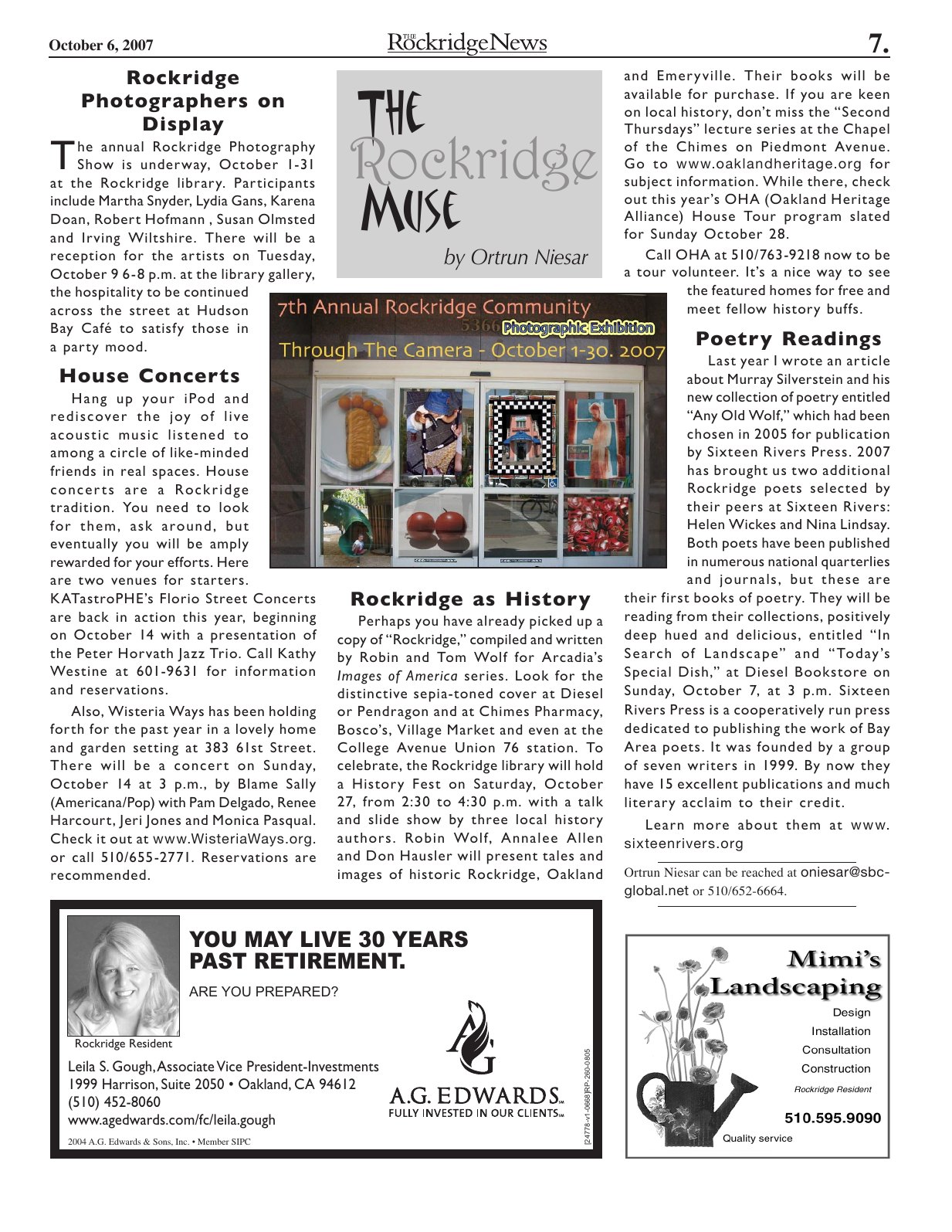 Click to zoom in The Rockridge News, October 2007, page 7