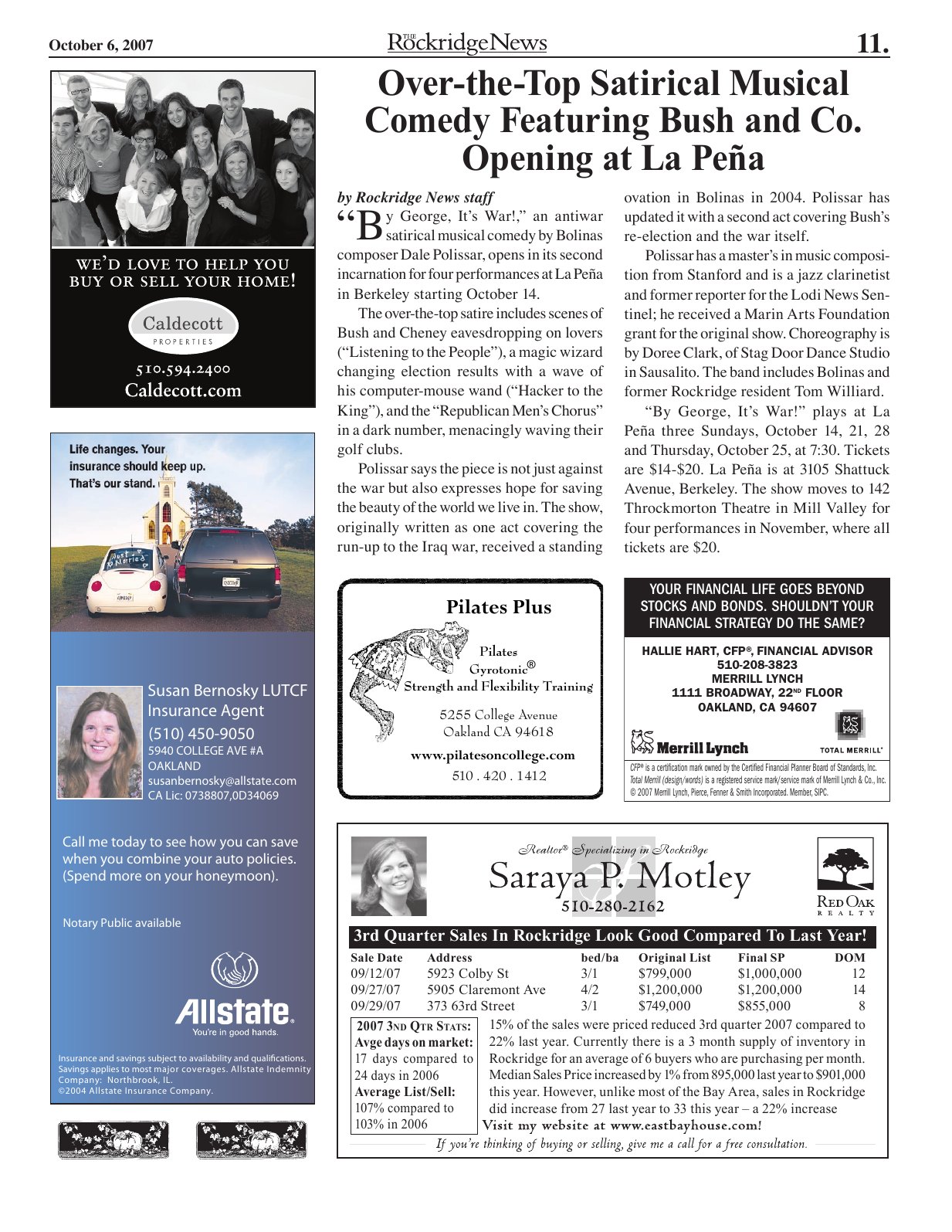The Rockridge News, October 2007, page 11
