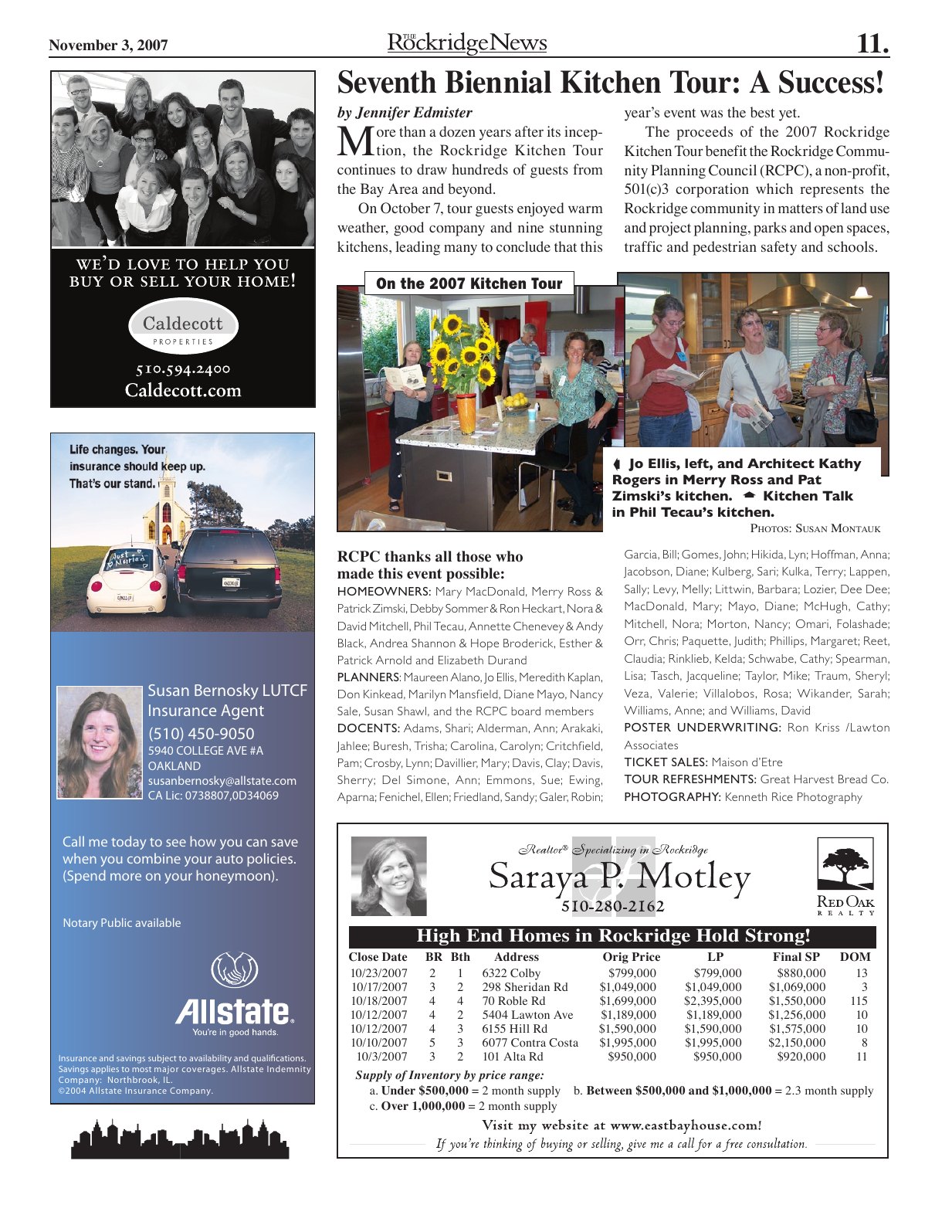 Click to zoom in The Rockridge News, November 2007, page 11