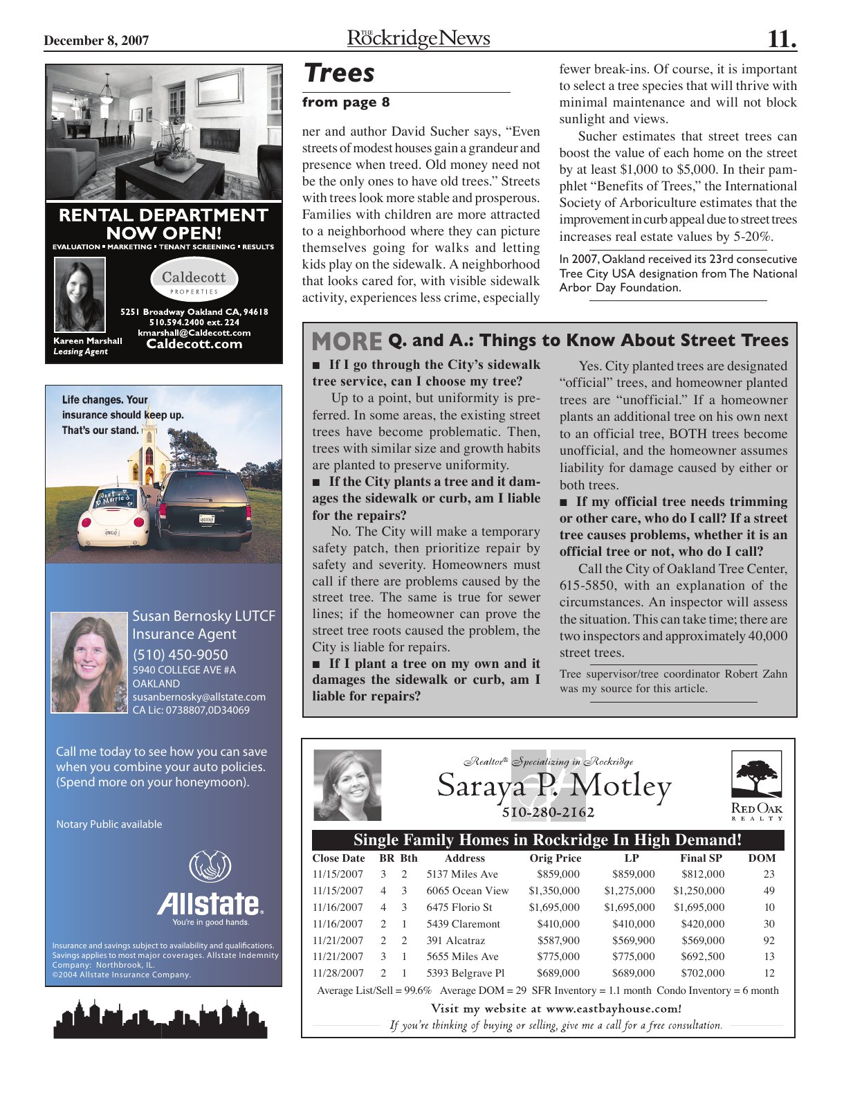 The Rockridge News, December 2007, page 11