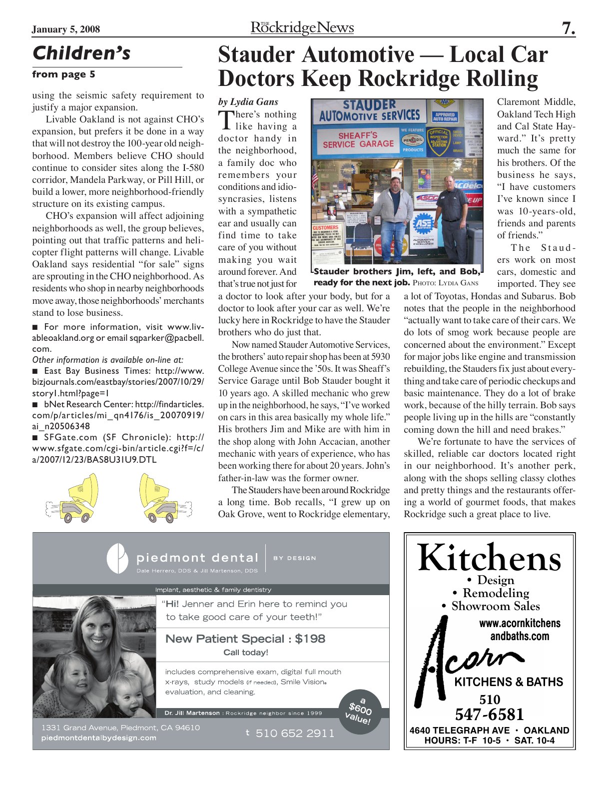 Click to zoom in The Rockridge News, January 2008, page 7