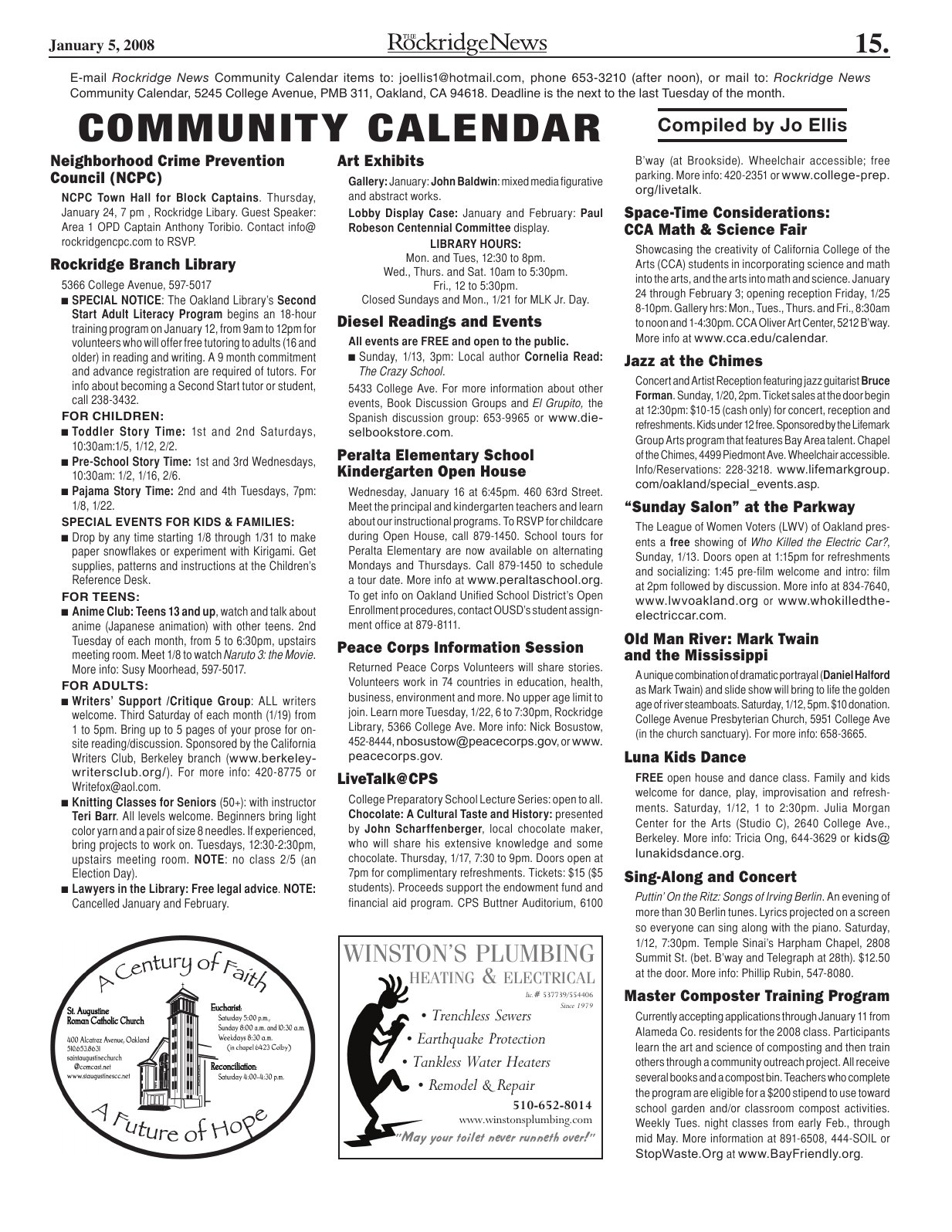 The Rockridge News, January 2008, page 15