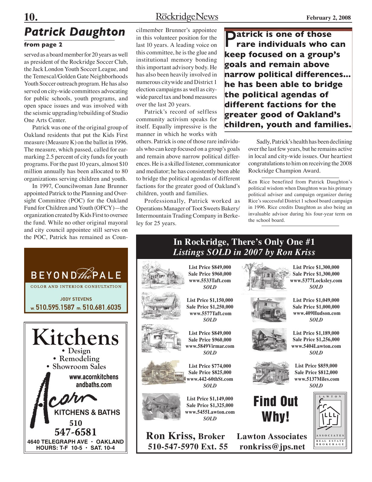 Click to zoom in The Rockridge News, February 2008, page 10