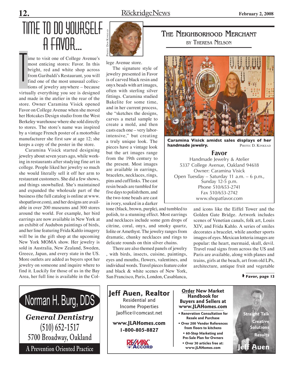 Click to zoom in The Rockridge News, February 2008, page 12