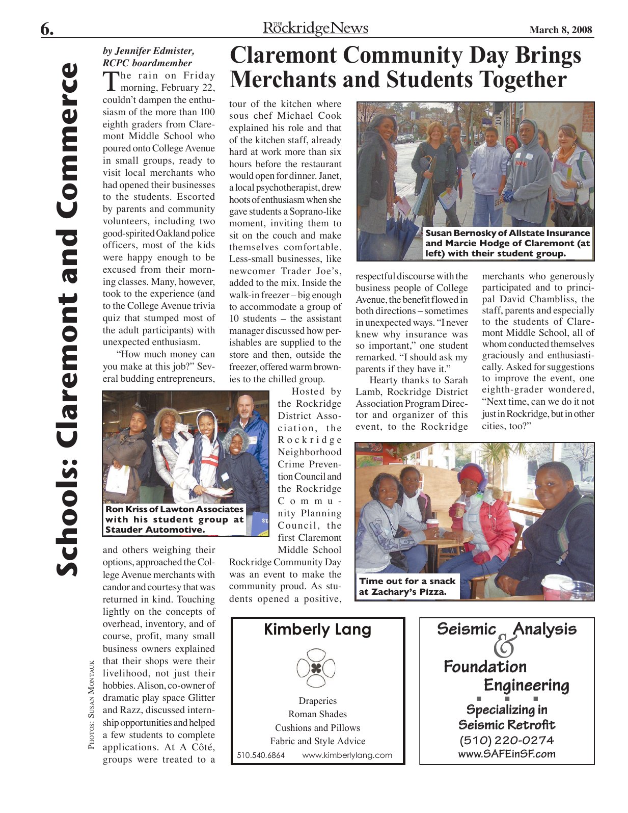 Click to zoom in The Rockridge News, March 2008, page 6