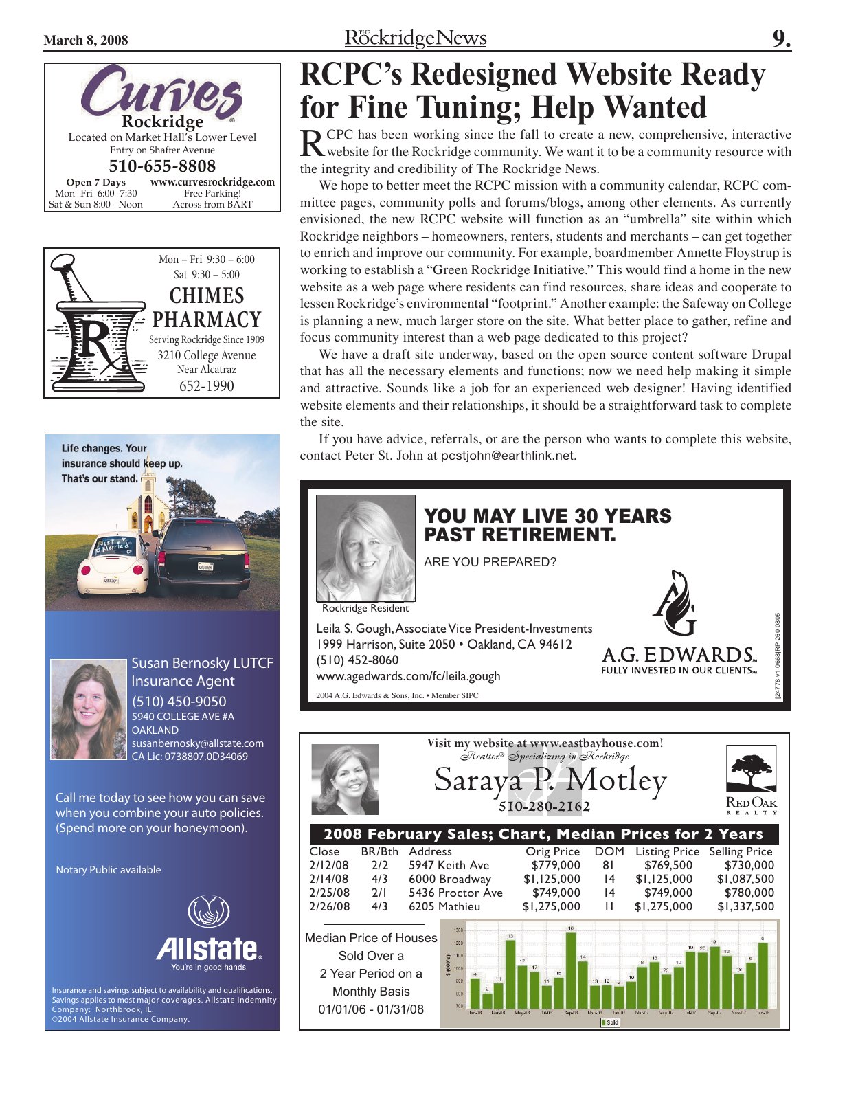 Click to zoom in The Rockridge News, March 2008, page 9