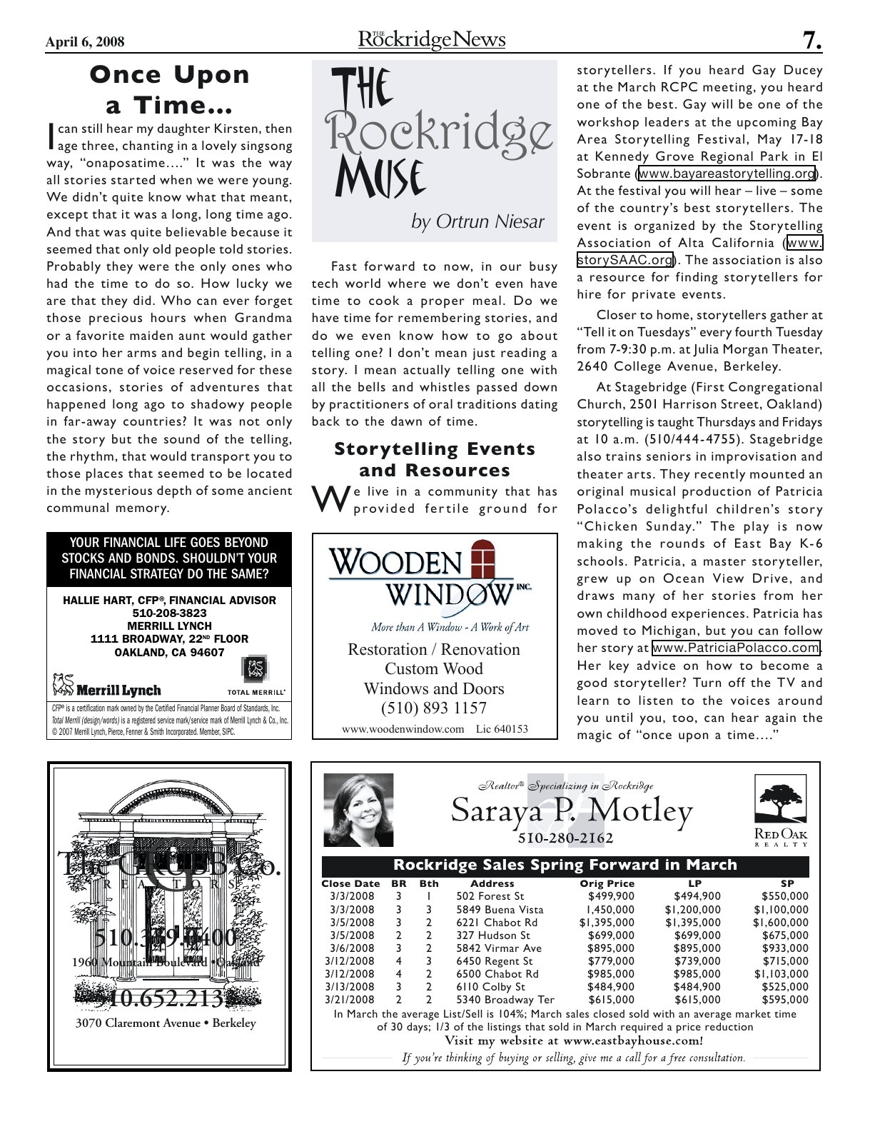 Click to zoom in The Rockridge News, April 2008, page 7