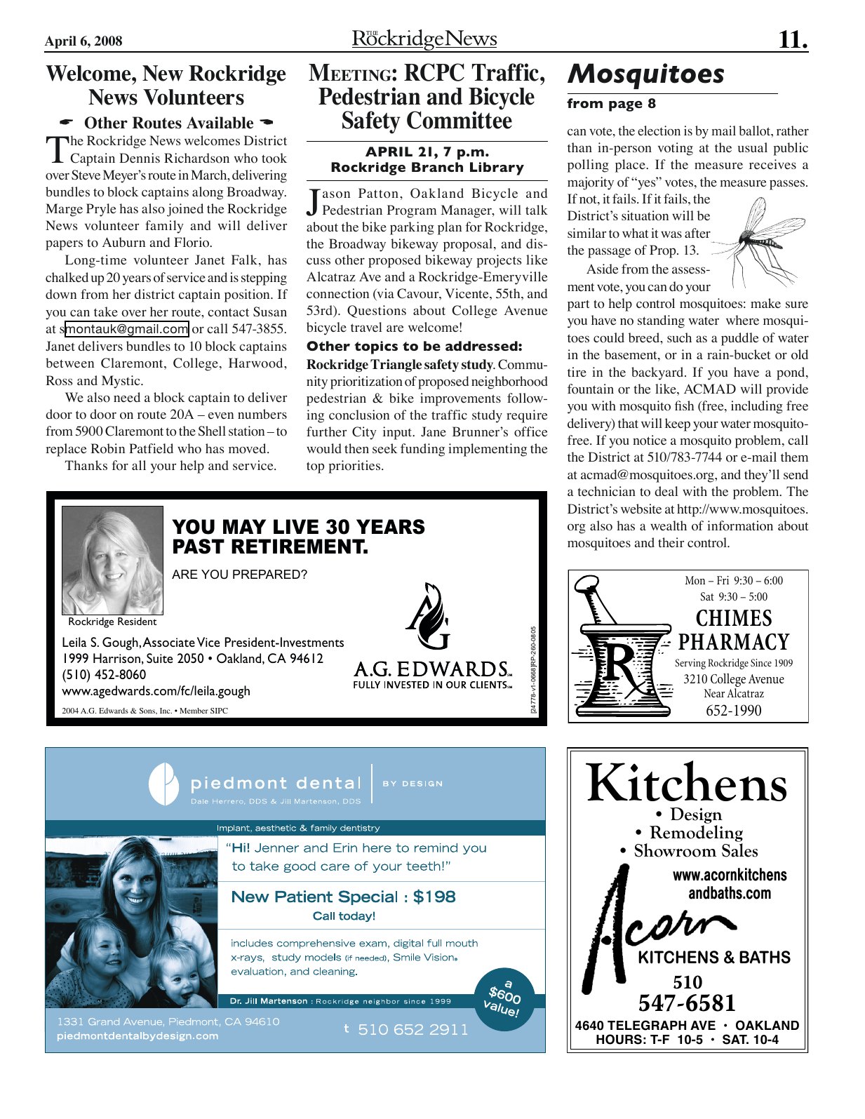 Click to zoom in The Rockridge News, April 2008, page 11