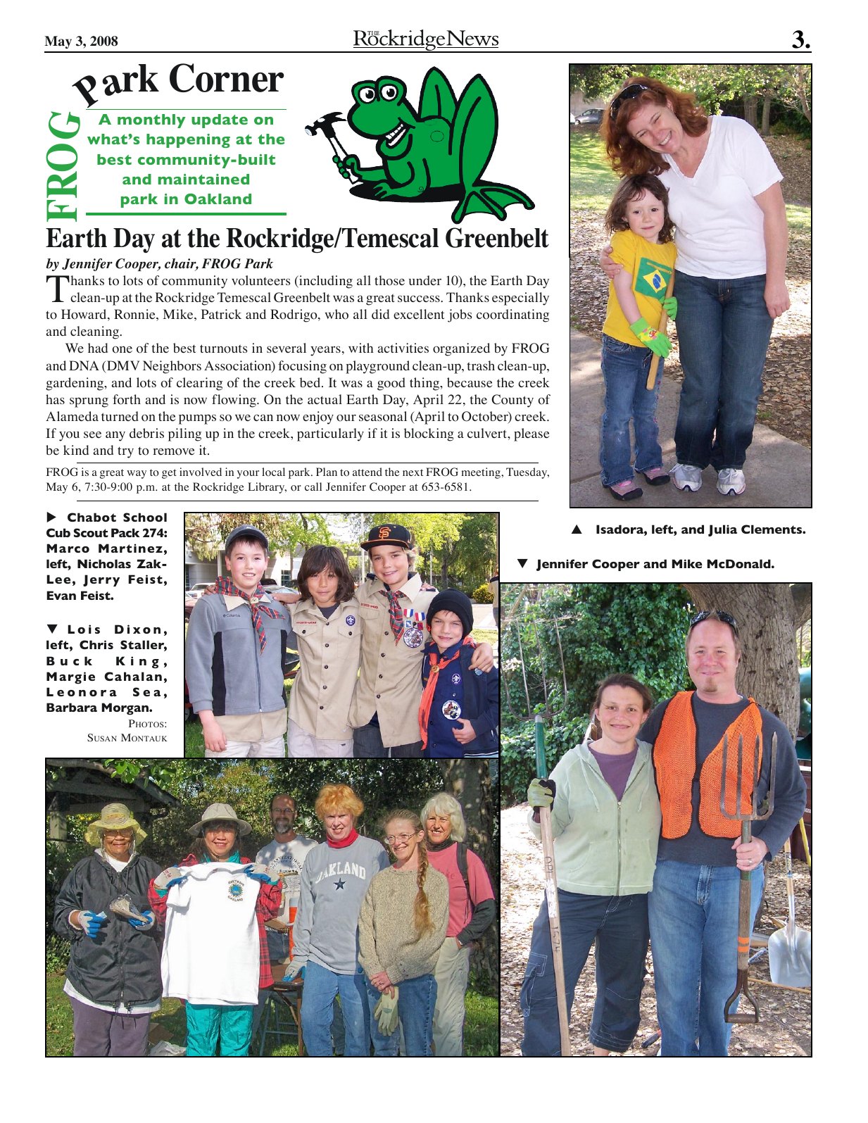 Click to zoom in The Rockridge News, May 2008, page 3