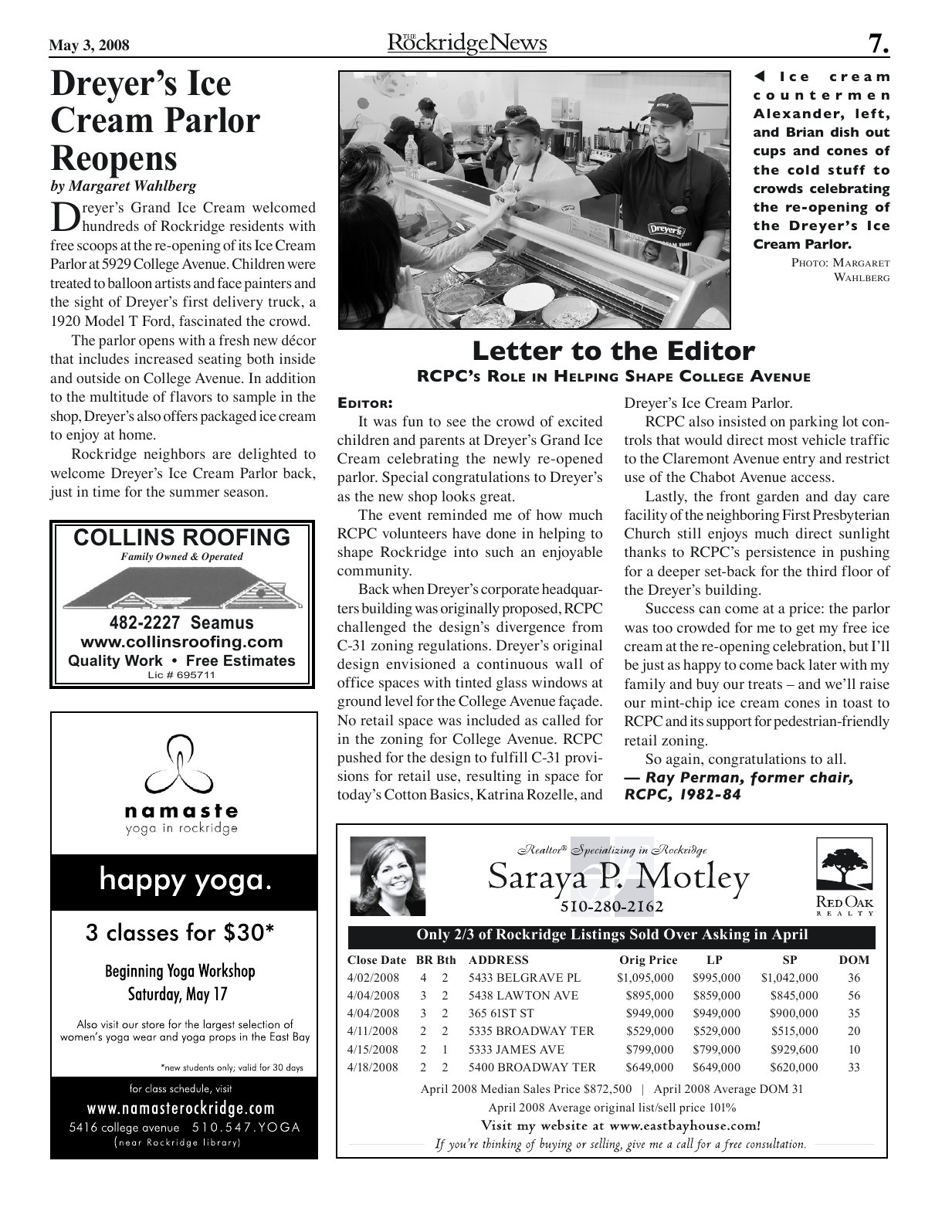 Click to zoom in The Rockridge News, May 2008, page 7