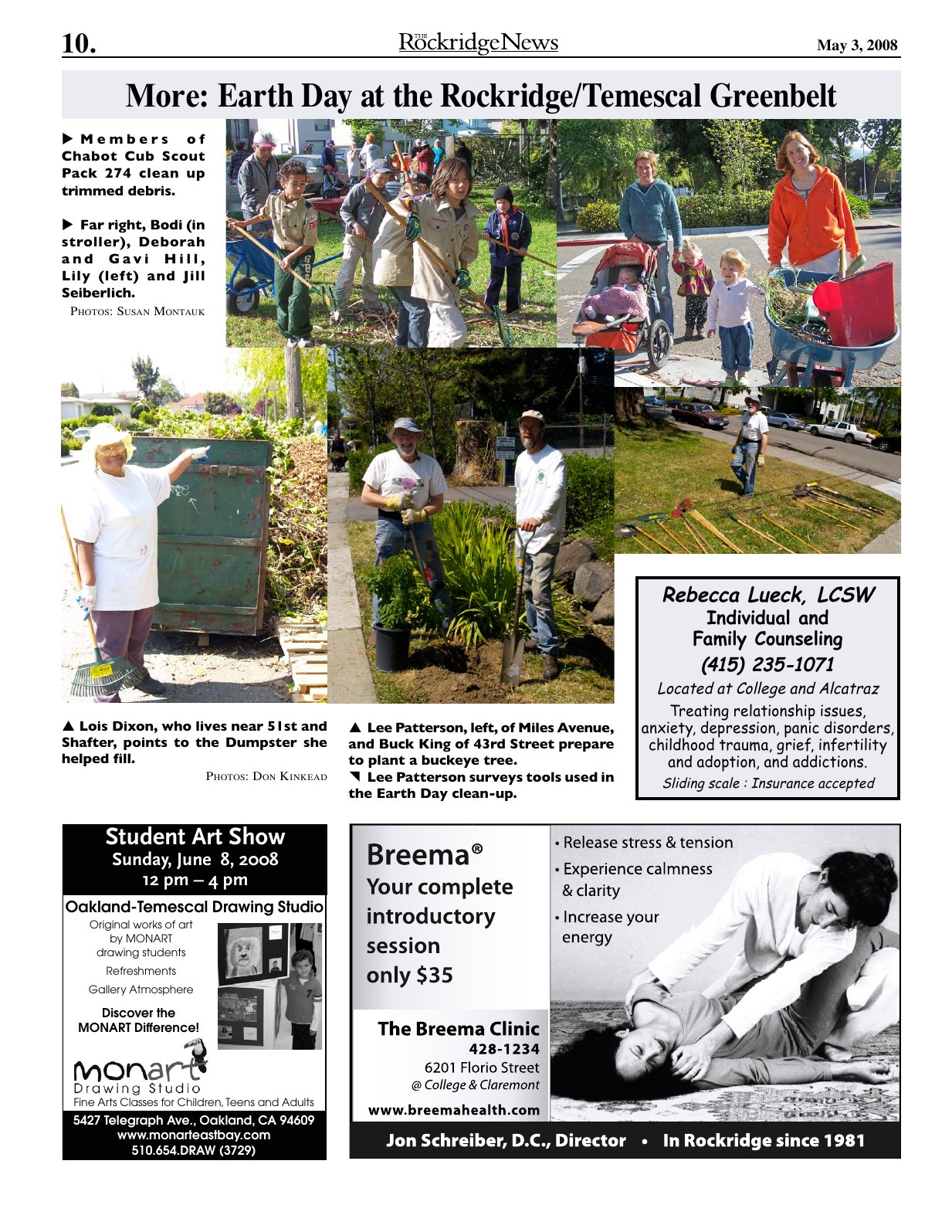 Click to zoom in The Rockridge News, May 2008, page 10