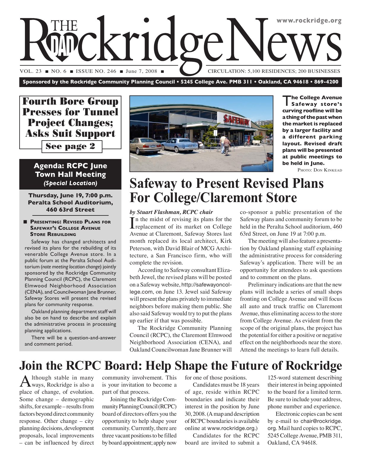 Click to zoom in The Rockridge News, June 2008, page 1