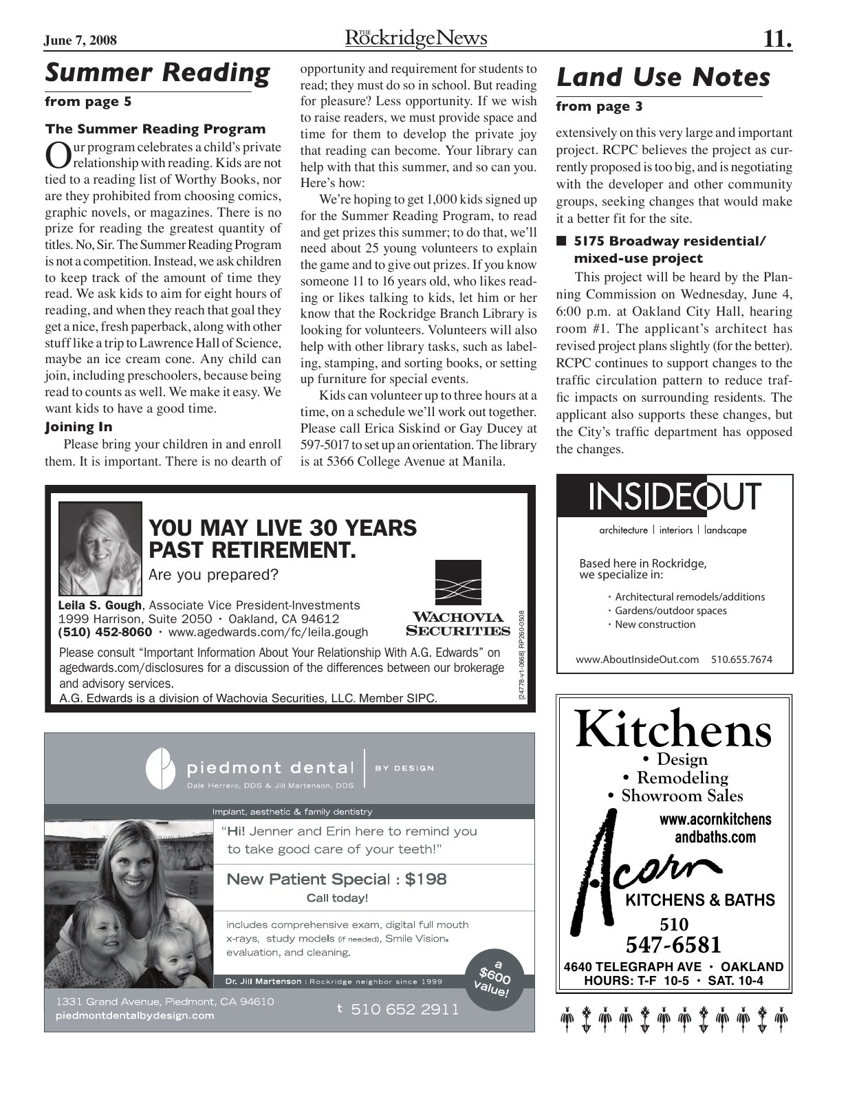 Click to zoom in The Rockridge News, June 2008, page 11