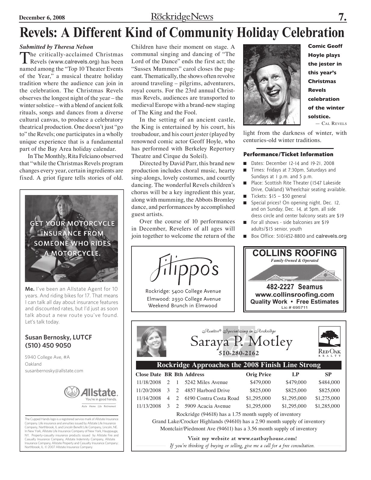 Click to zoom in The Rockridge News, December 2008, page 7