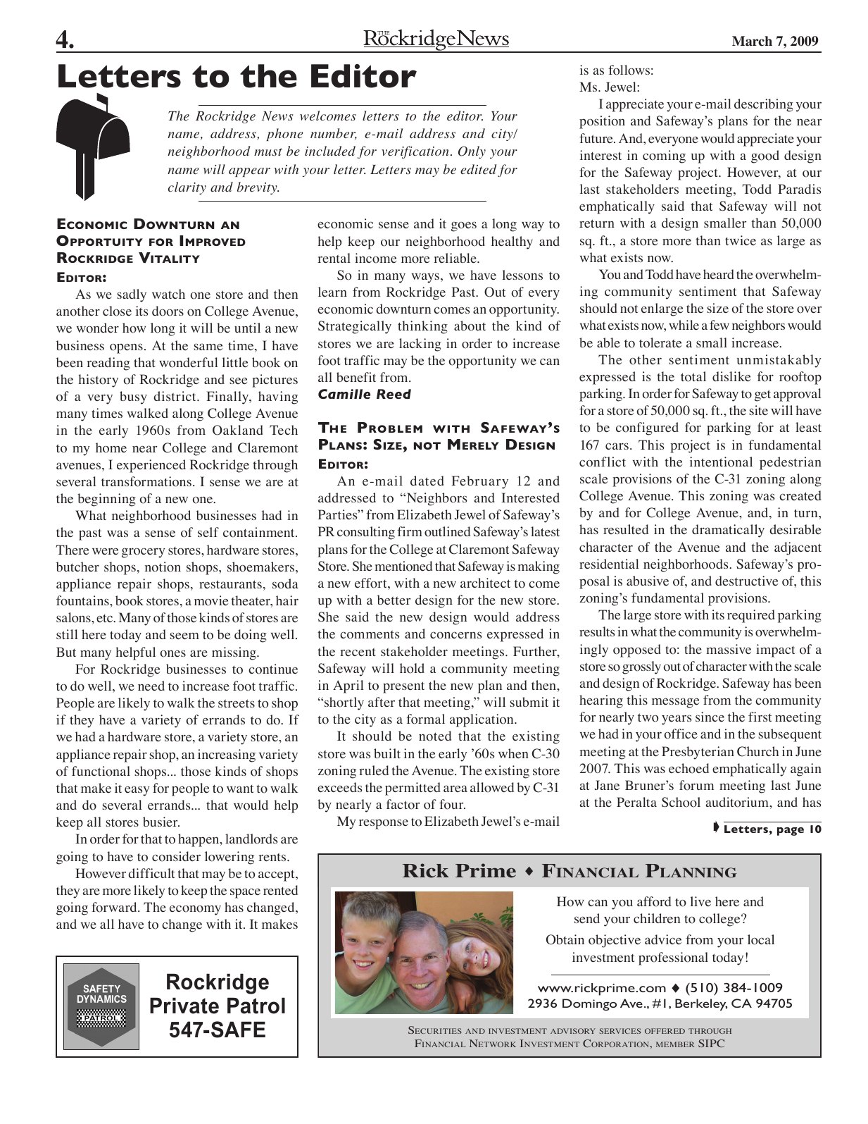 Click to zoom in The Rockridge News, March 2009, page 4