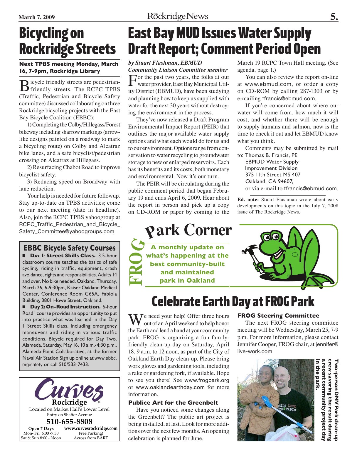 Click to zoom in The Rockridge News, March 2009, page 5