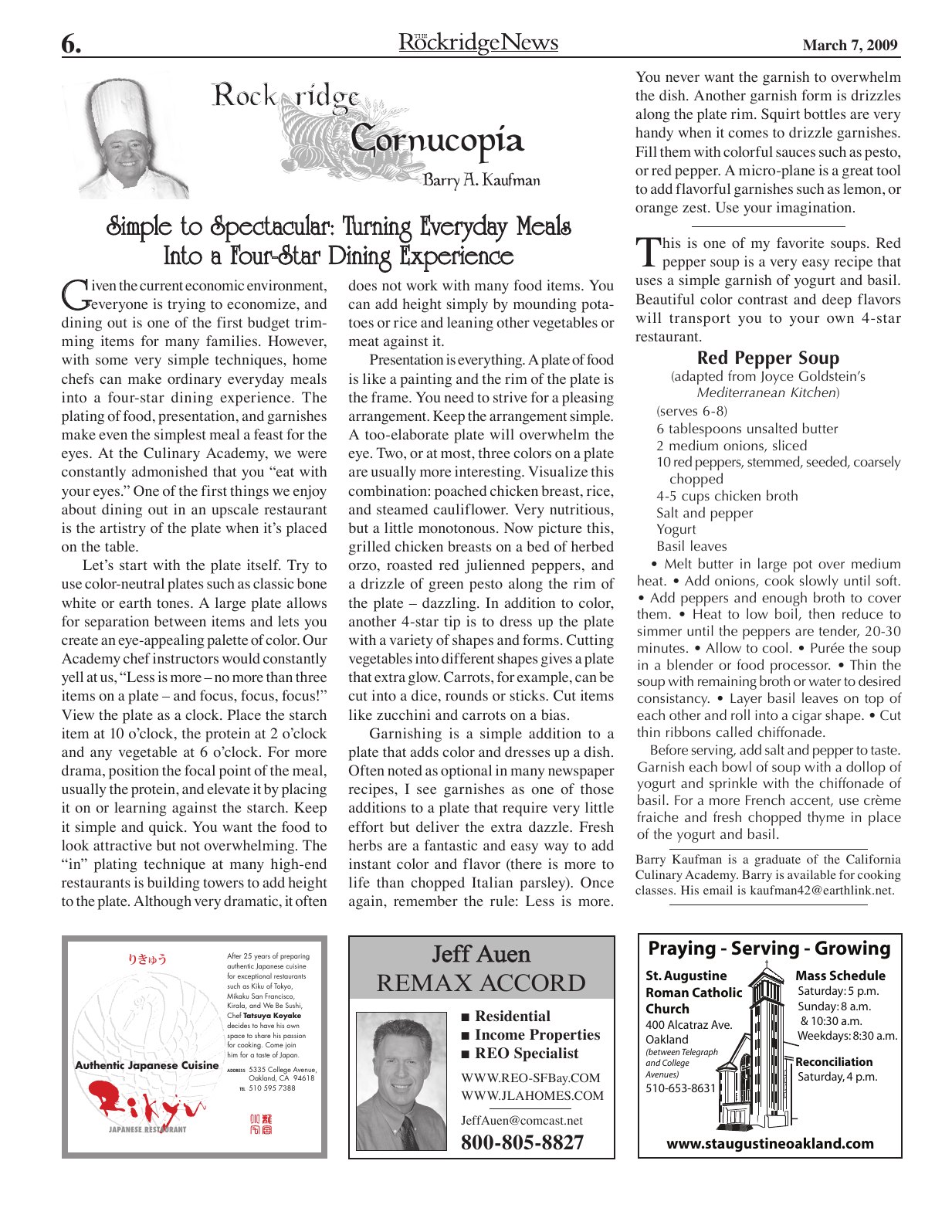 Click to zoom in The Rockridge News, March 2009, page 6