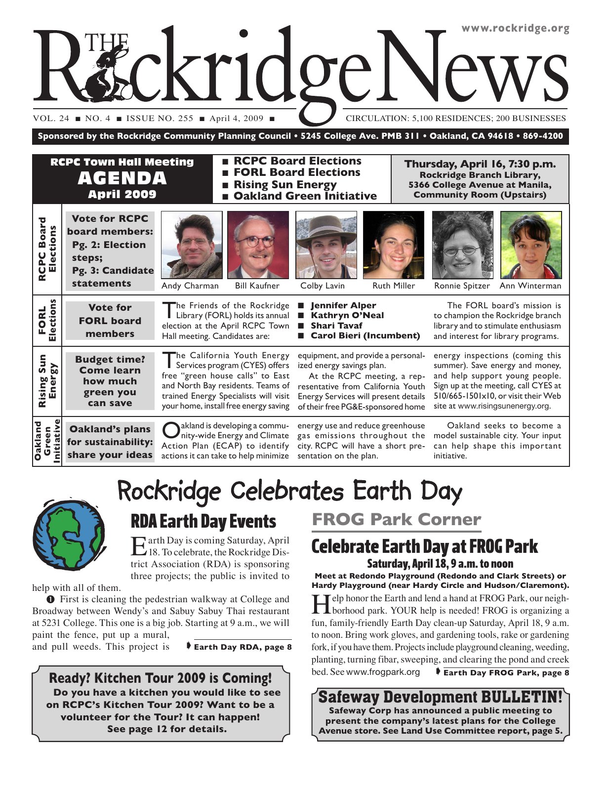 Click to zoom in The Rockridge News, April 2009, page 1