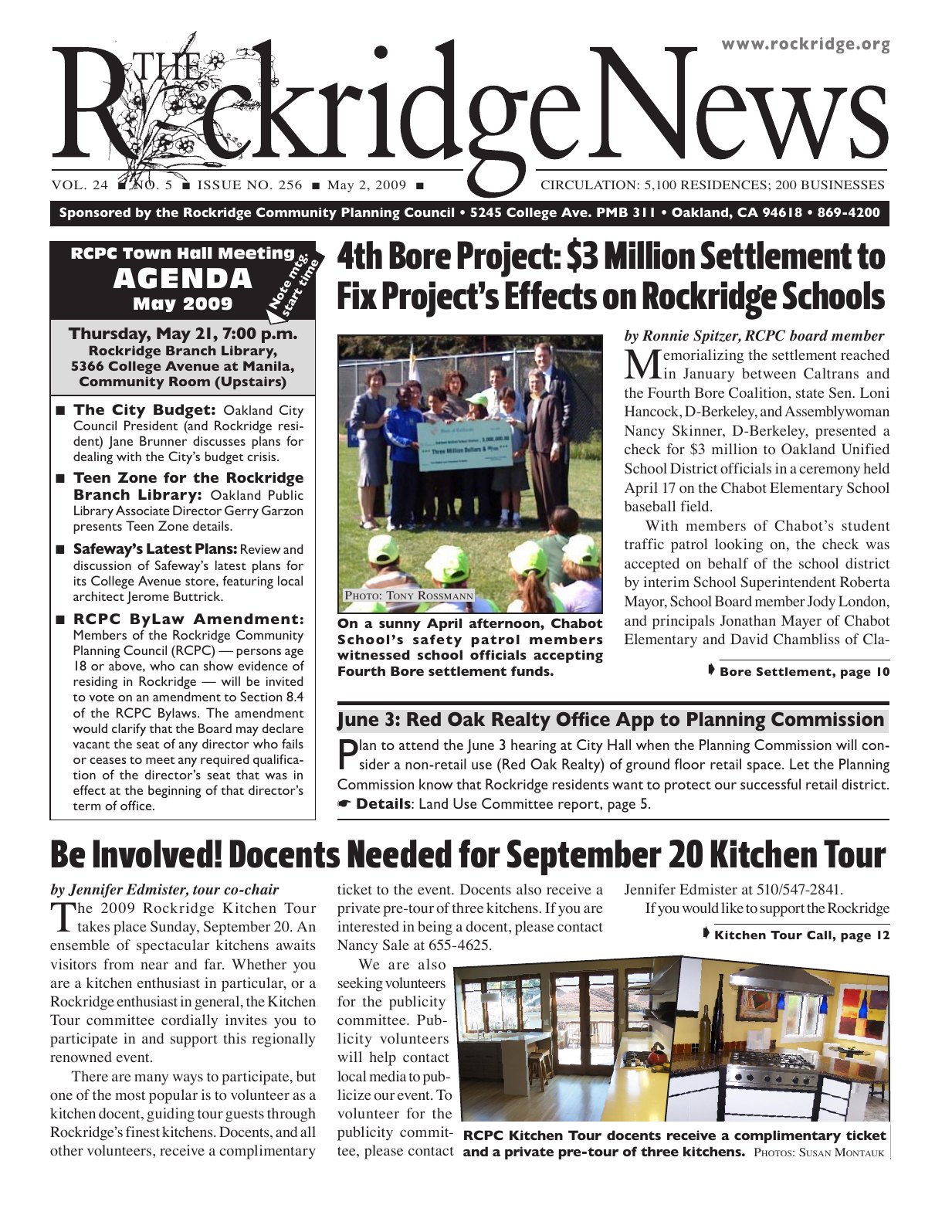 Click to zoom in The Rockridge News, May 2009, page 1