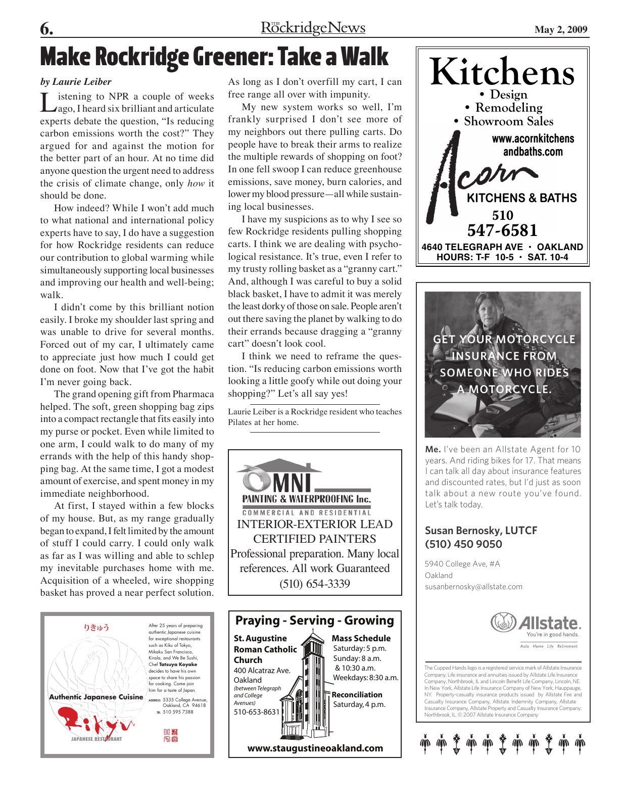 Click to zoom in The Rockridge News, May 2009, page 6