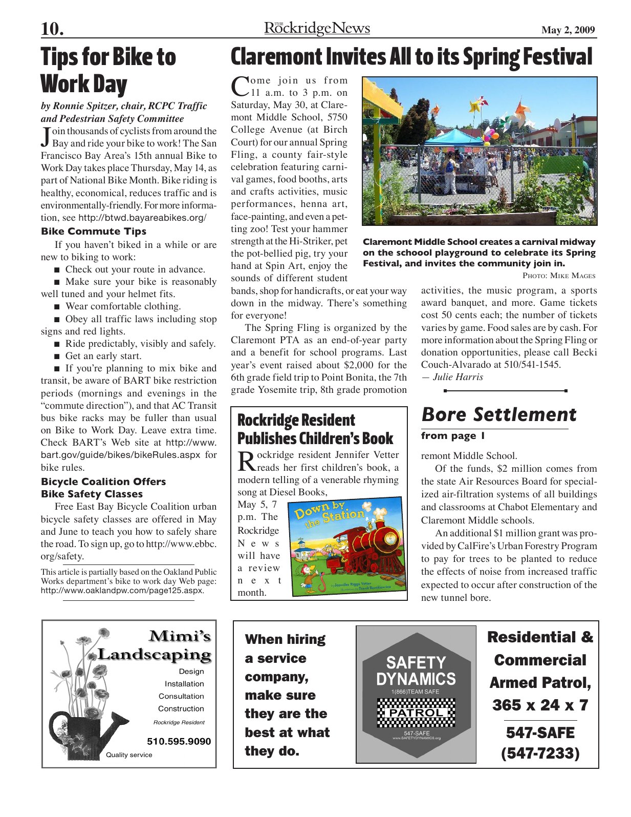 Click to zoom in The Rockridge News, May 2009, page 10