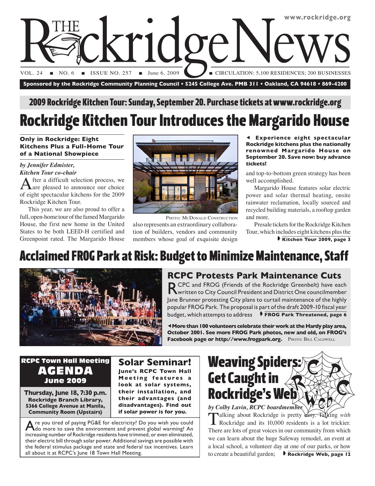 Click to zoom in The Rockridge News, June 2009, page 1