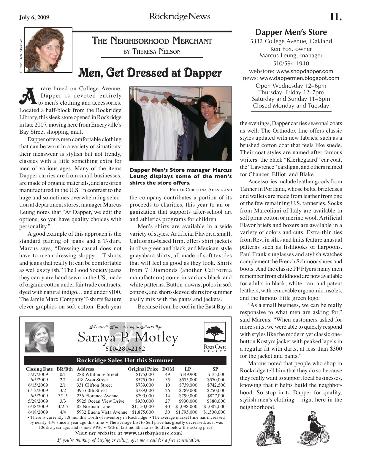 Click to zoom in The Rockridge News, July 2009, page 11
