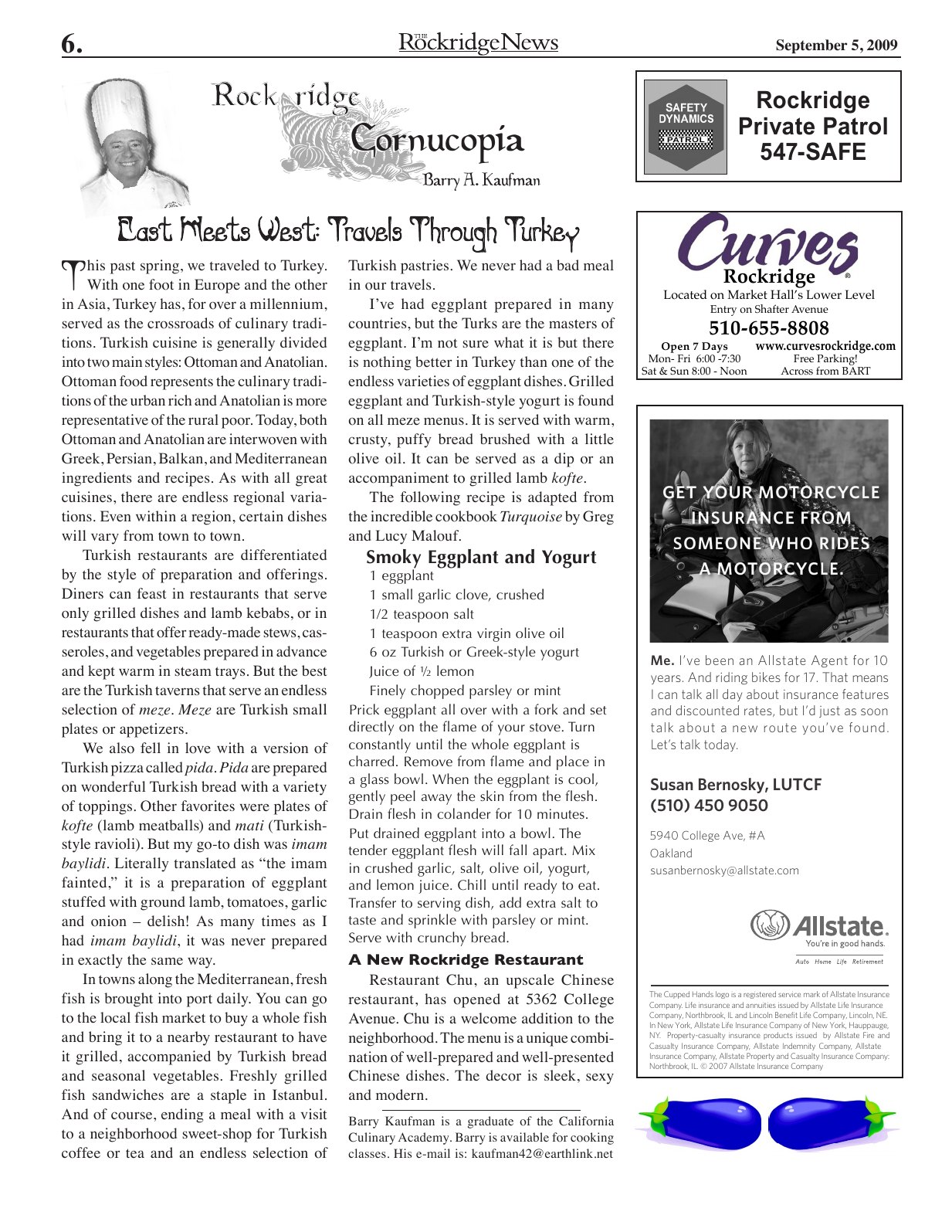 Click to zoom in The Rockridge News, September 2009, page 6
