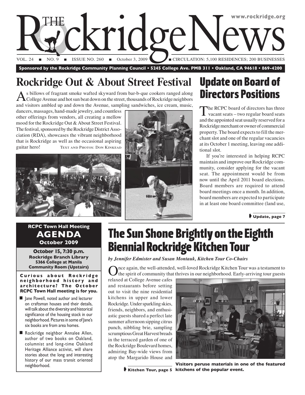 Click to zoom in The Rockridge News, October 2009, page 1