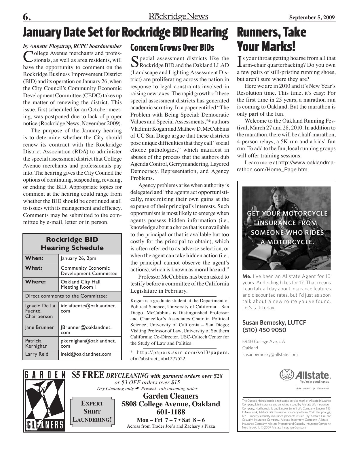Click to zoom in The Rockridge News, January 2010, page 6
