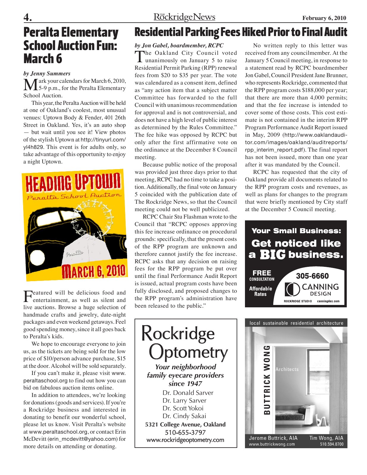 Click to zoom in The Rockridge News, February 2010, page 4