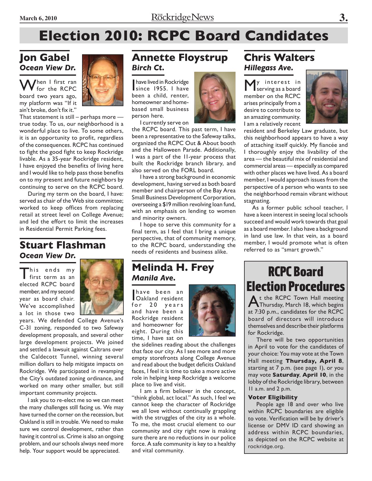 Click to zoom in The Rockridge News, March 2010, page 3