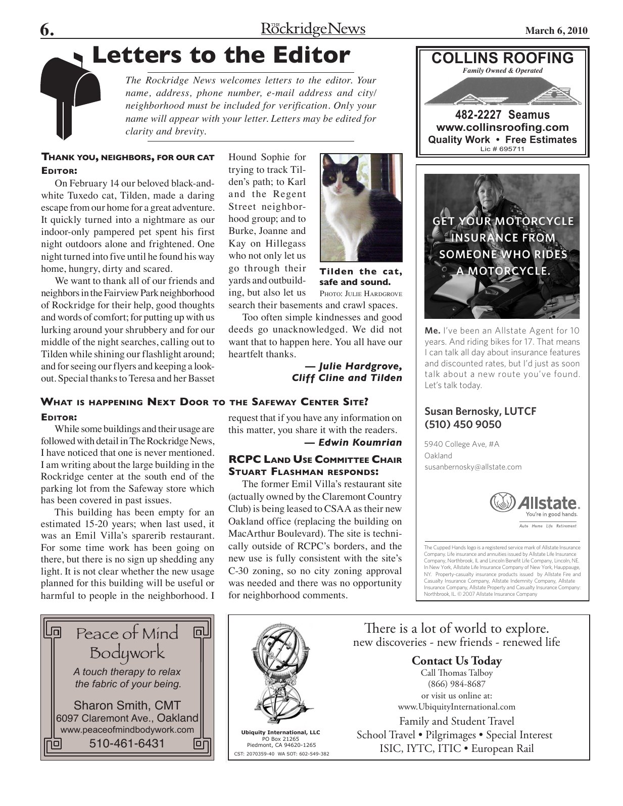 Click to zoom in The Rockridge News, March 2010, page 6