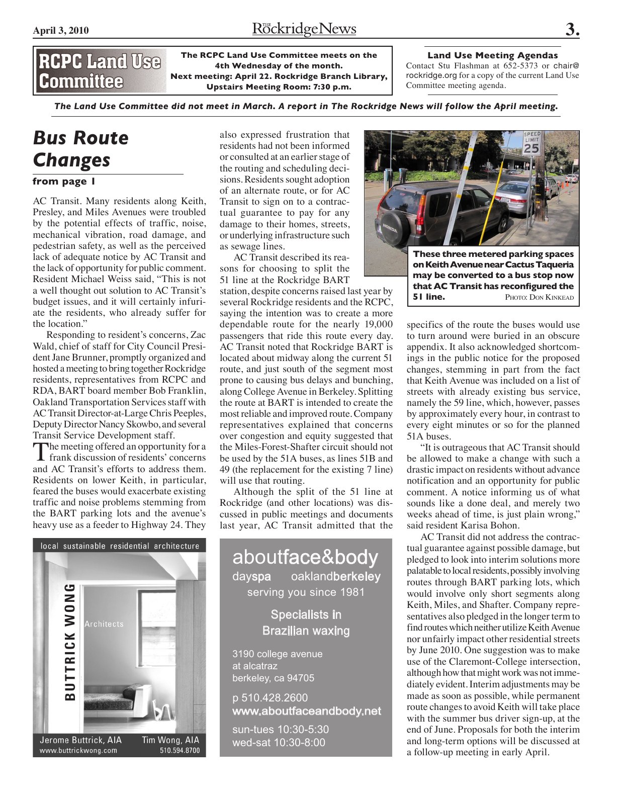 Click to zoom in The Rockridge News, April 2010, page 3