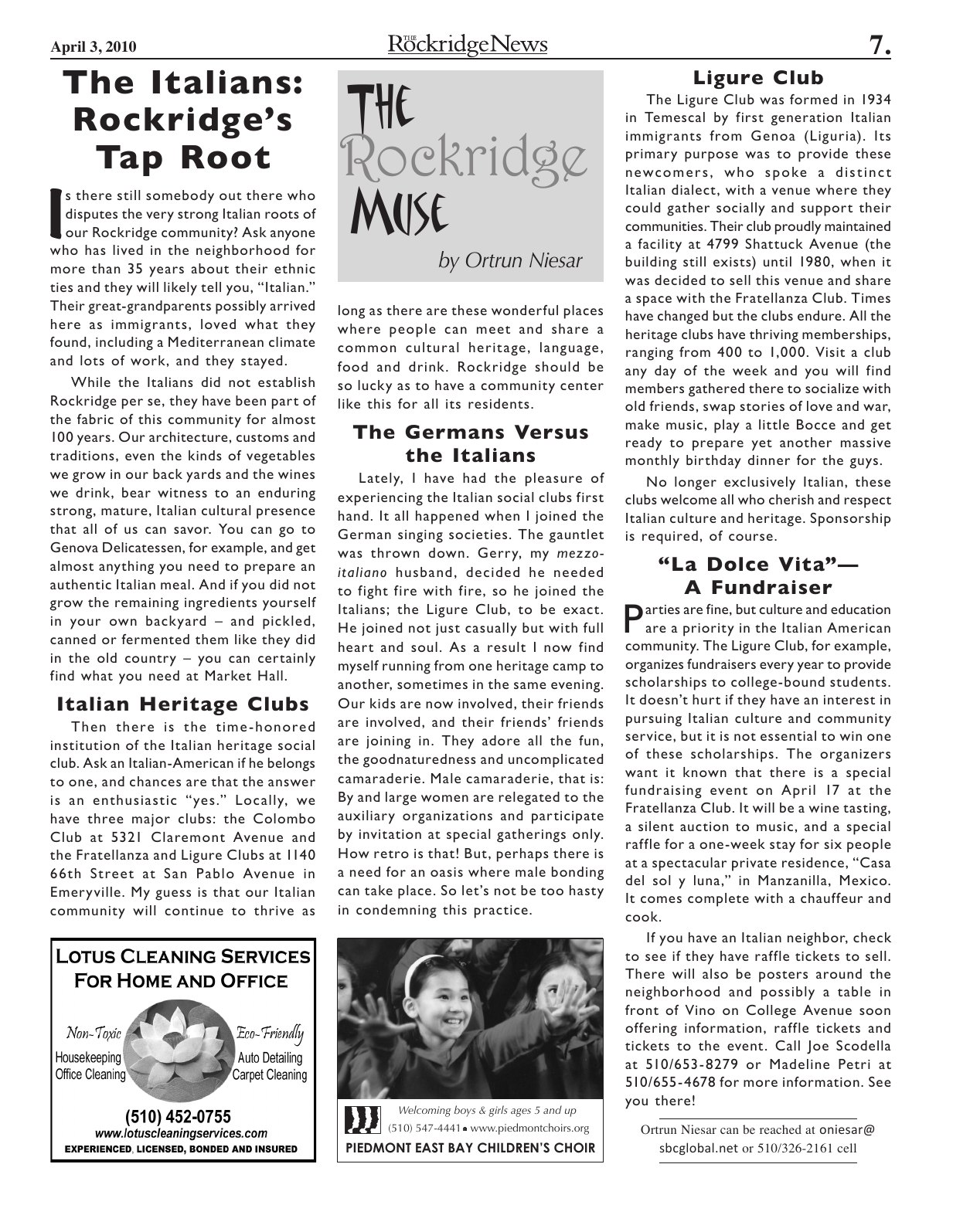 Click to zoom in The Rockridge News, April 2010, page 7