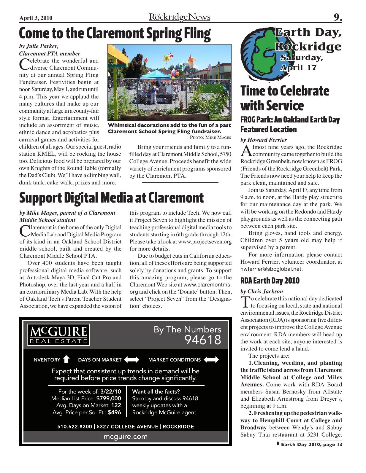 Click to zoom in The Rockridge News, April 2010, page 9