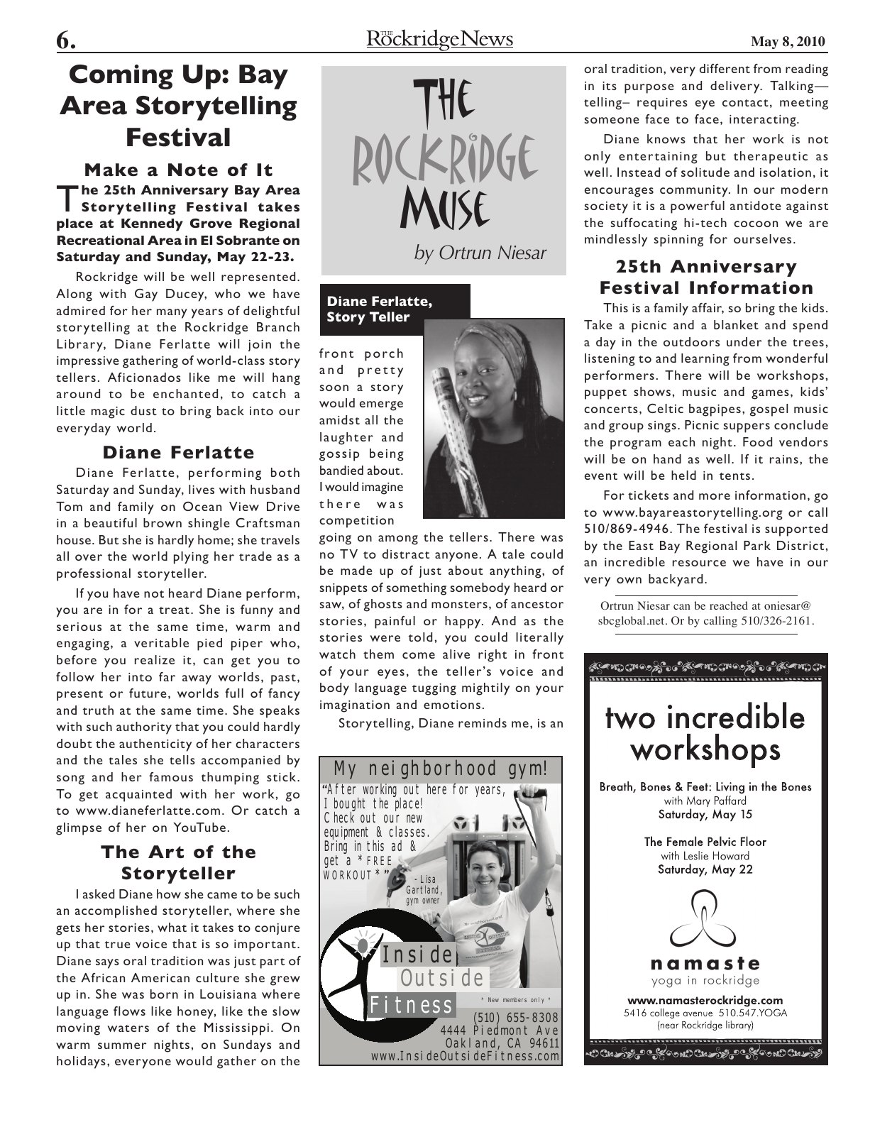 Click to zoom in The Rockridge News, May 2010, page 6