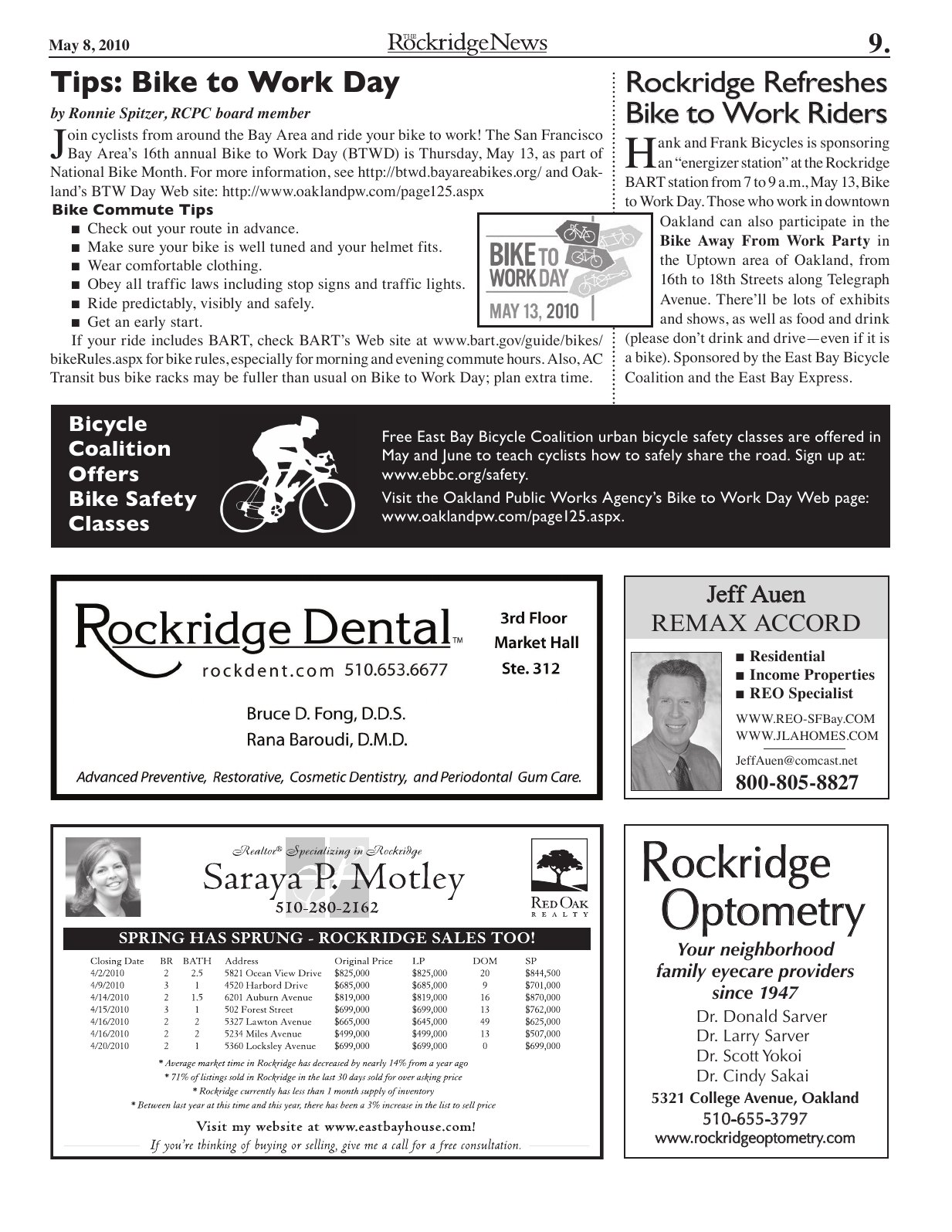 Click to zoom in The Rockridge News, May 2010, page 9